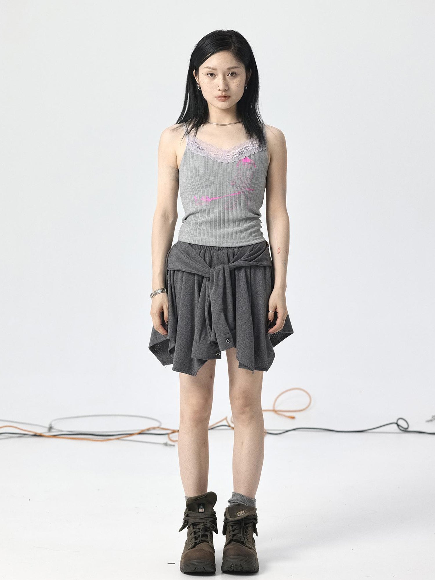 Achihara Handkerchief Hem Wrap Skirt