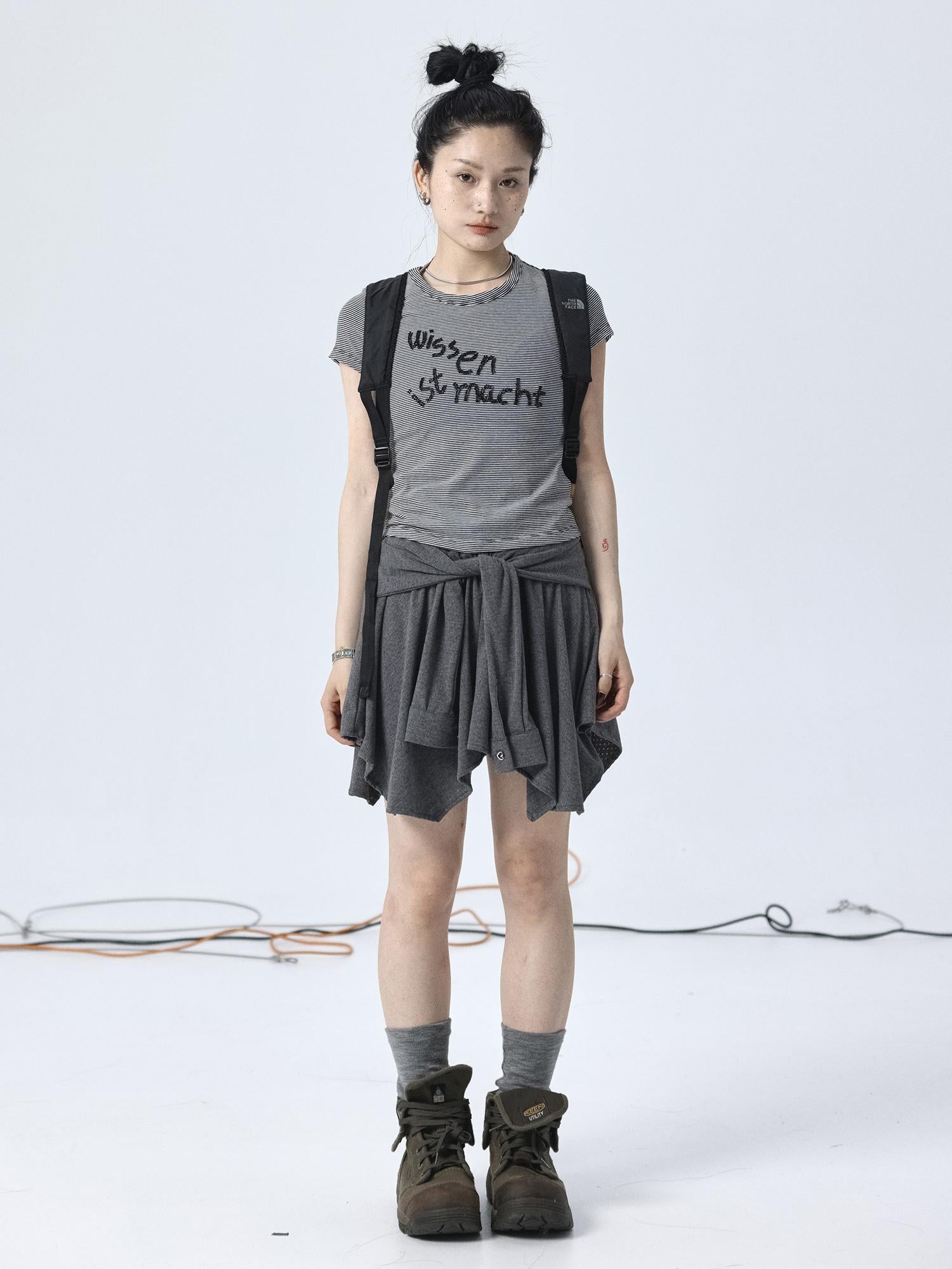 Achihara Handkerchief Hem Wrap Skirt