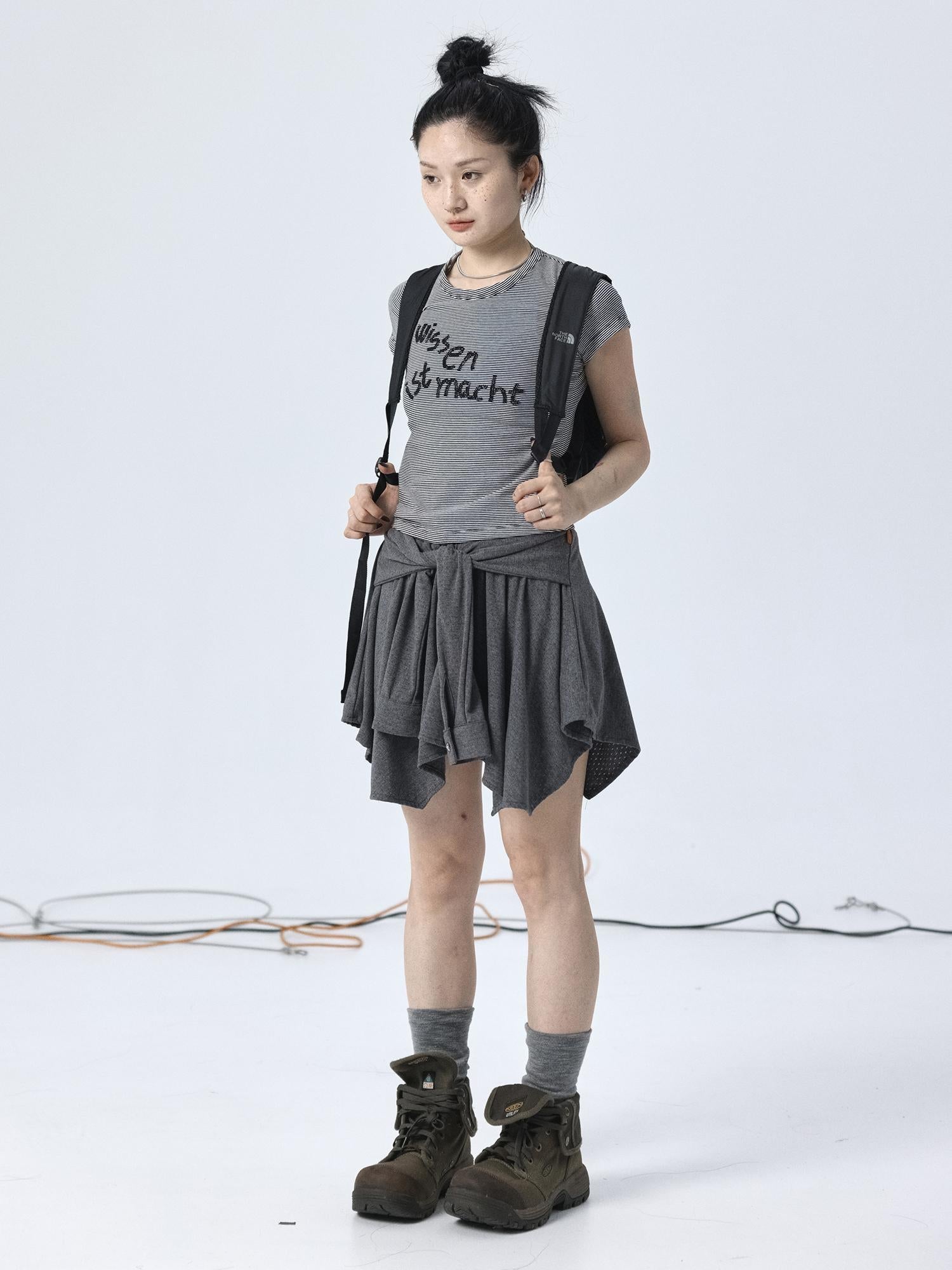 Achihara Handkerchief Hem Wrap Skirt