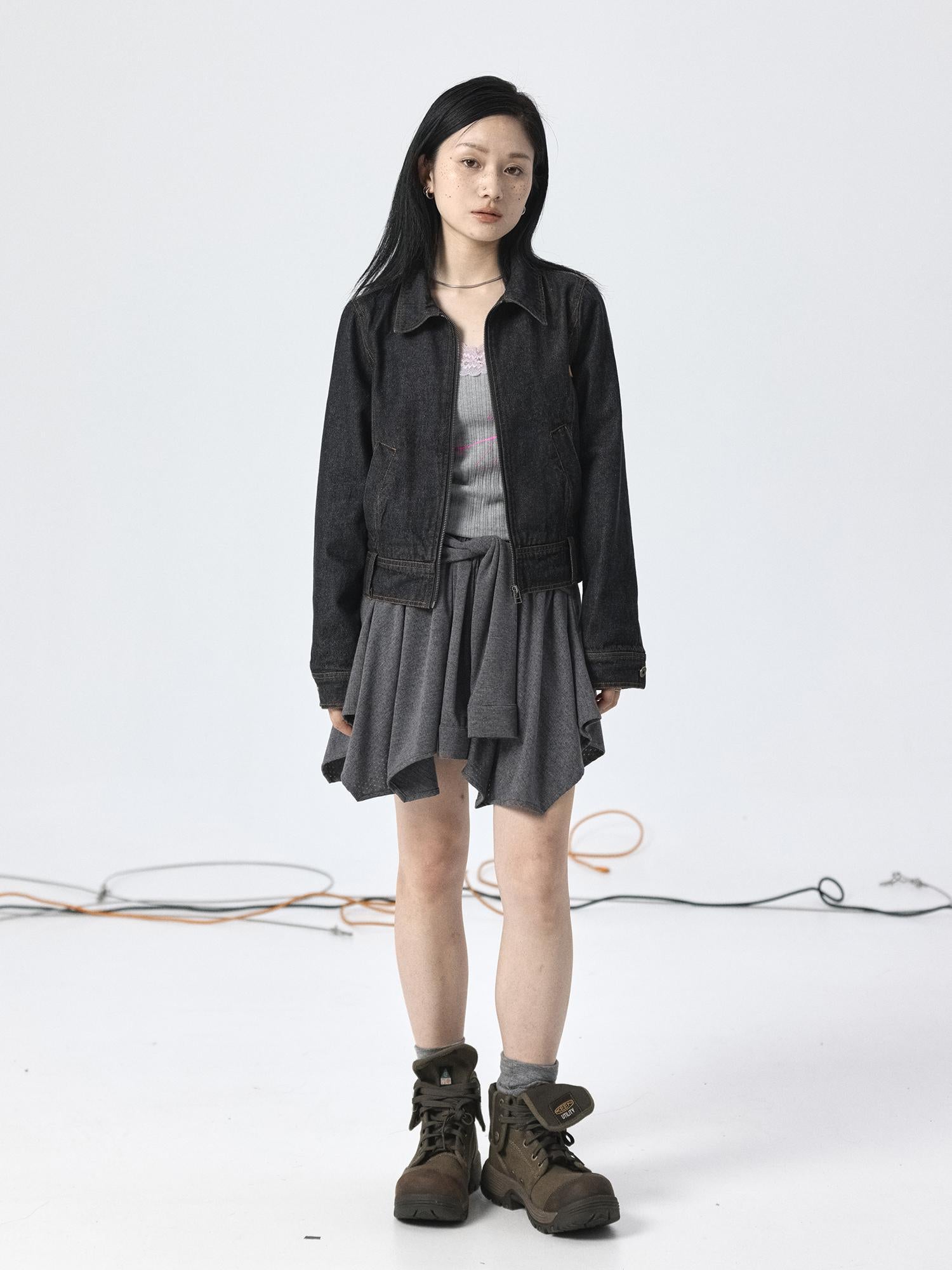 Achihara Handkerchief Hem Wrap Skirt