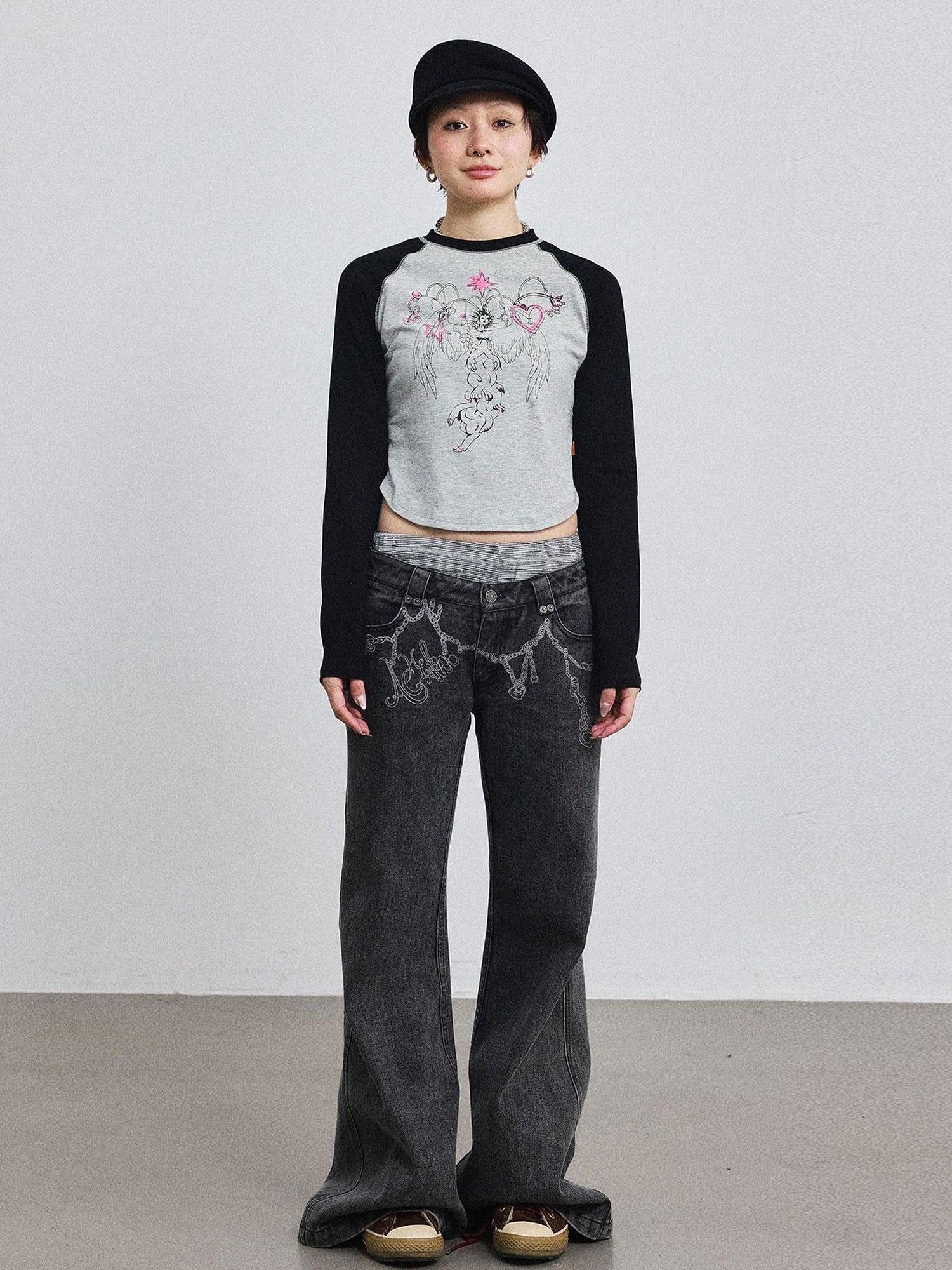 Achihara Icarus Sleeve Graphic Tee Unisex Top