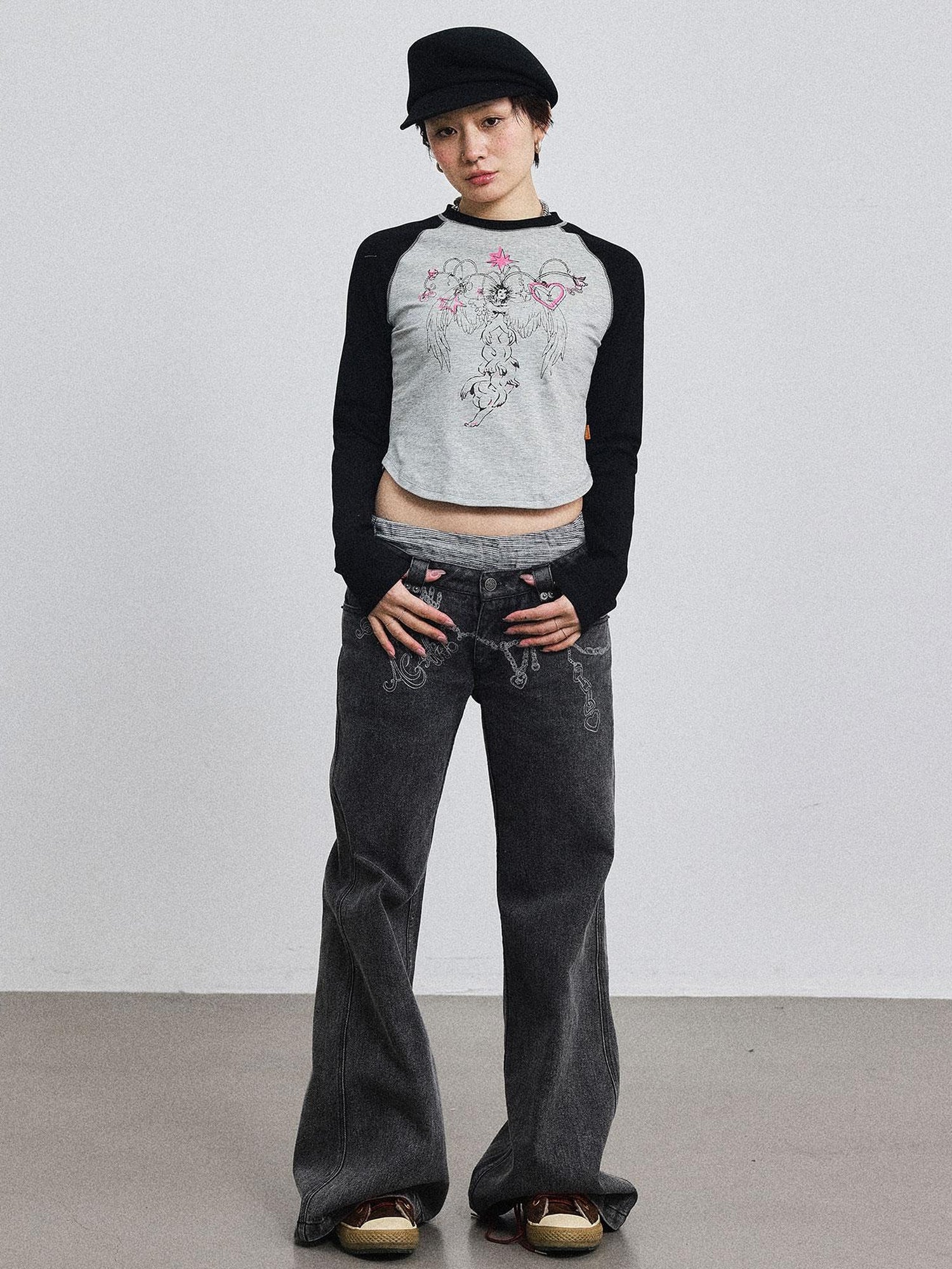 Achihara Icarus Sleeve Graphic Tee Unisex Top