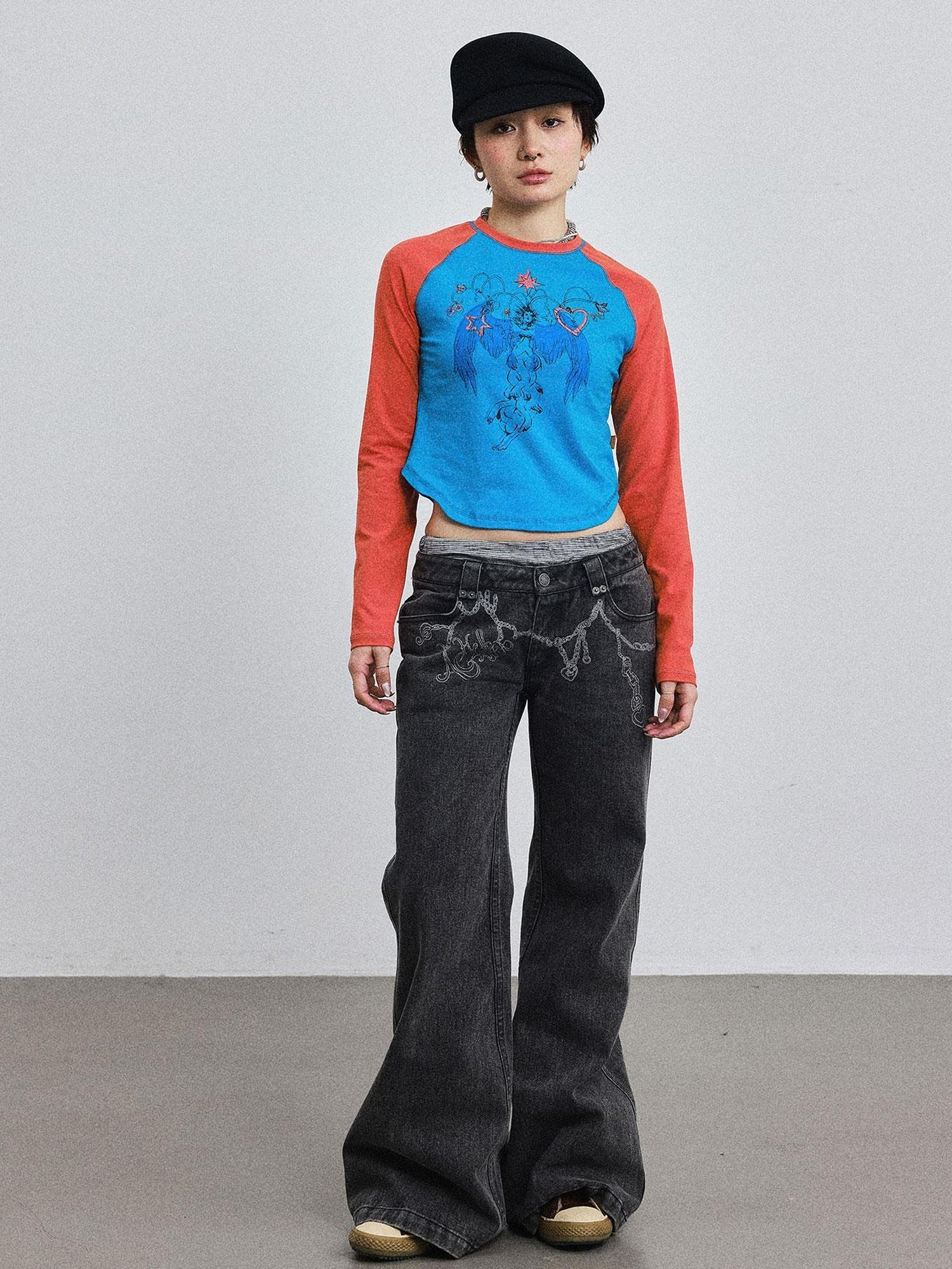 Achihara Icarus Sleeve Graphic Tee Unisex Top