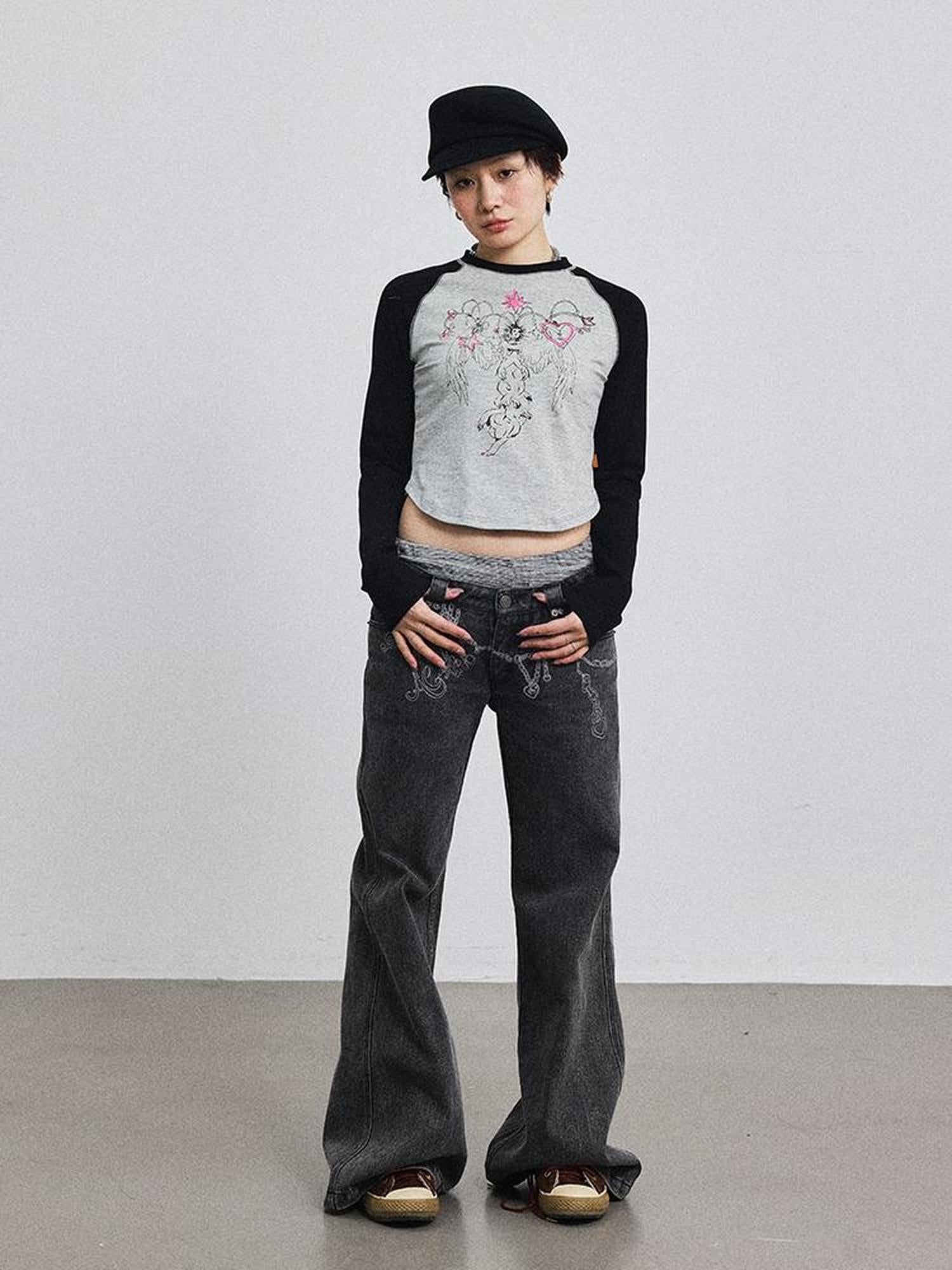 Achihara Icarus Sleeve Graphic Tee Unisex Top