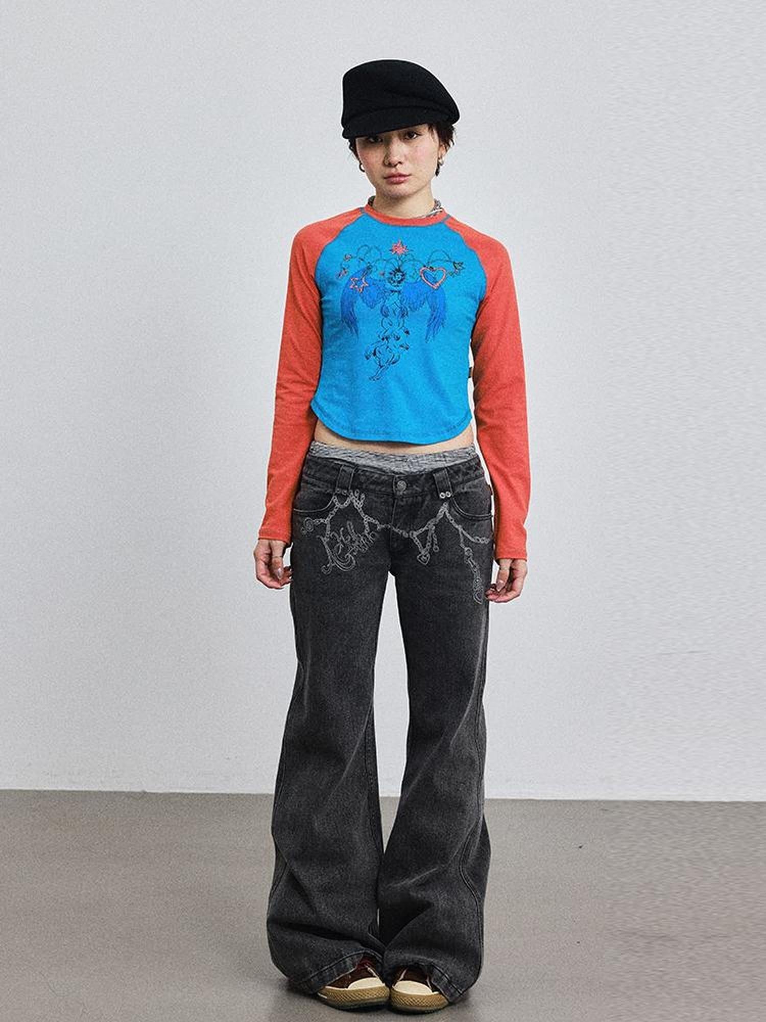 Achihara Icarus Sleeve Graphic Tee Unisex Top