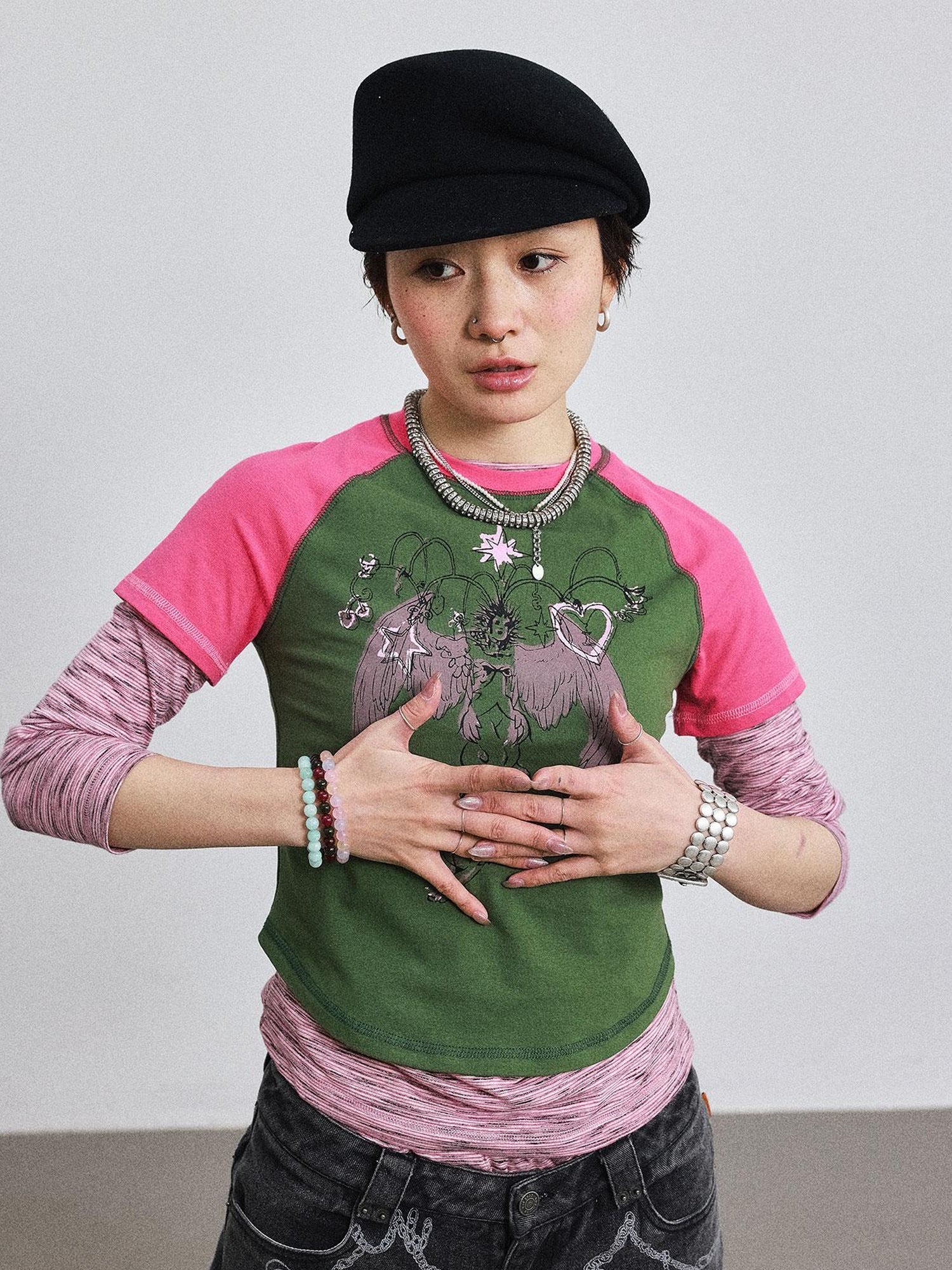 Achihara Icarus Sleeve Tee Sun Sea Colorblock