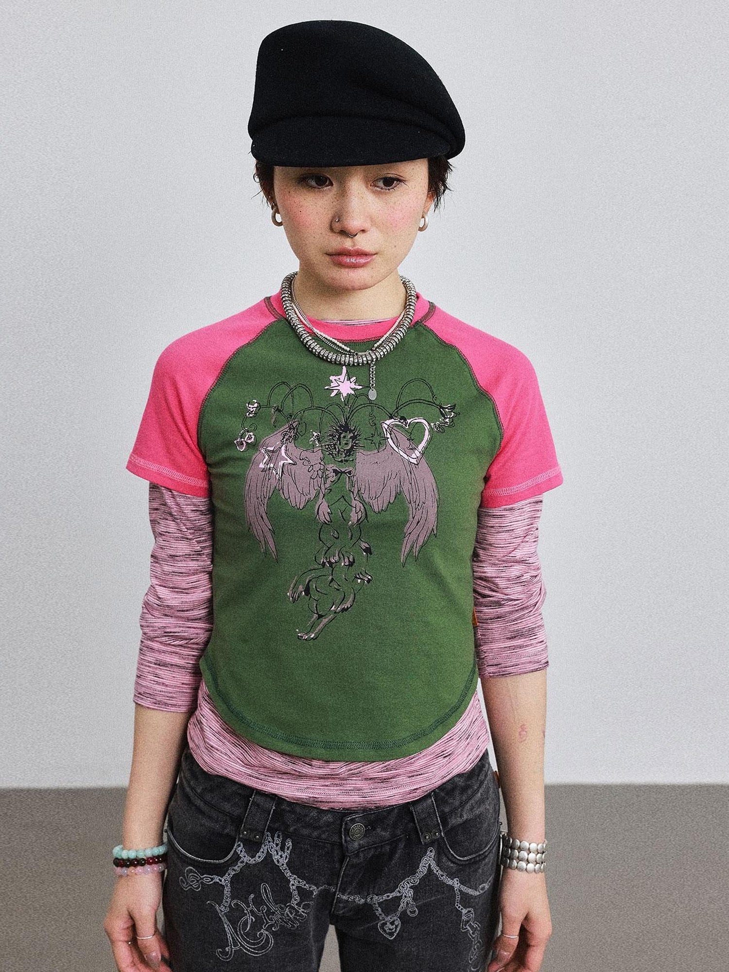 Achihara Icarus Sleeve Tee Sun Sea Colorblock