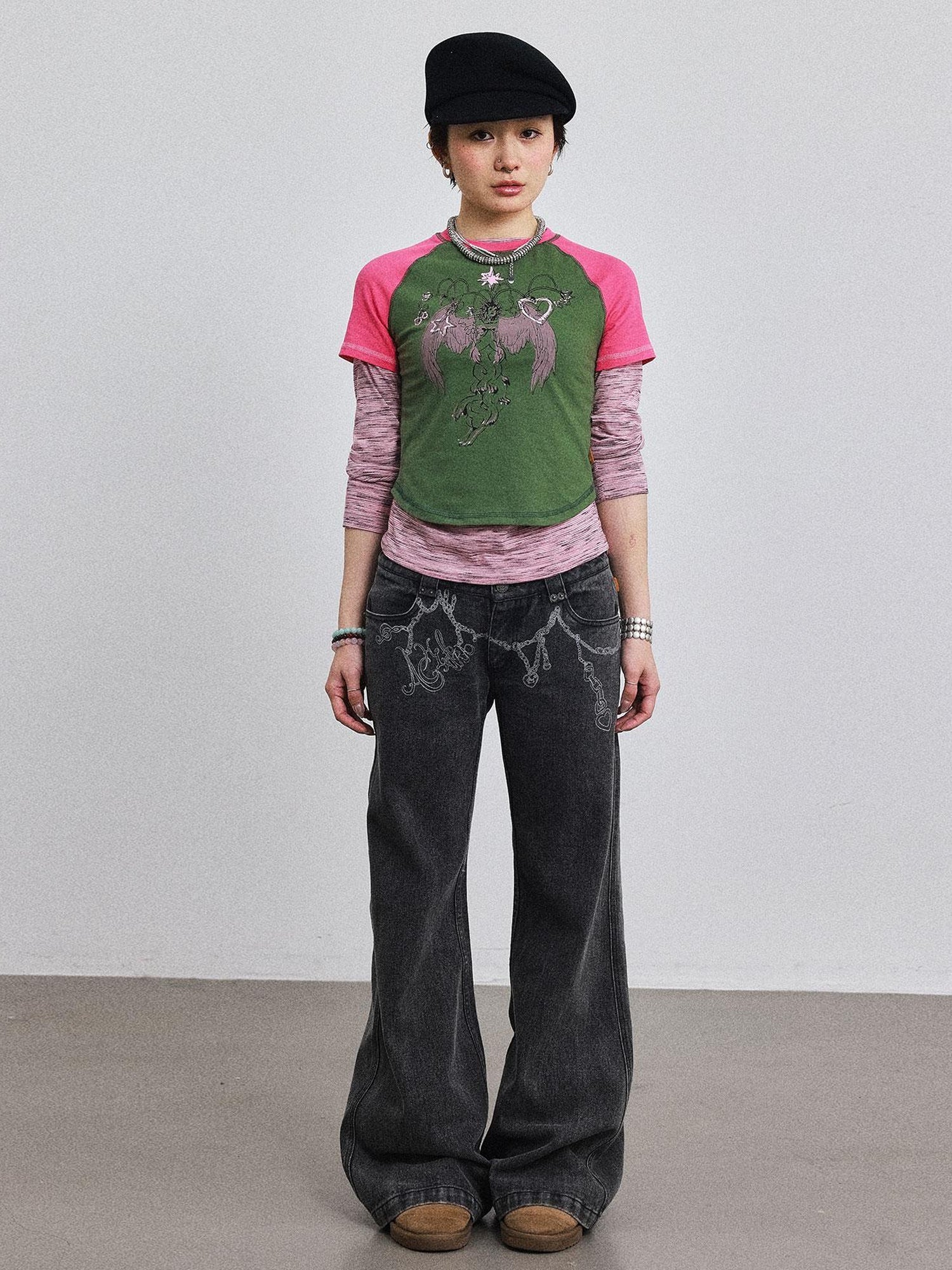Achihara Icarus Sleeve Tee Sun Sea Colorblock