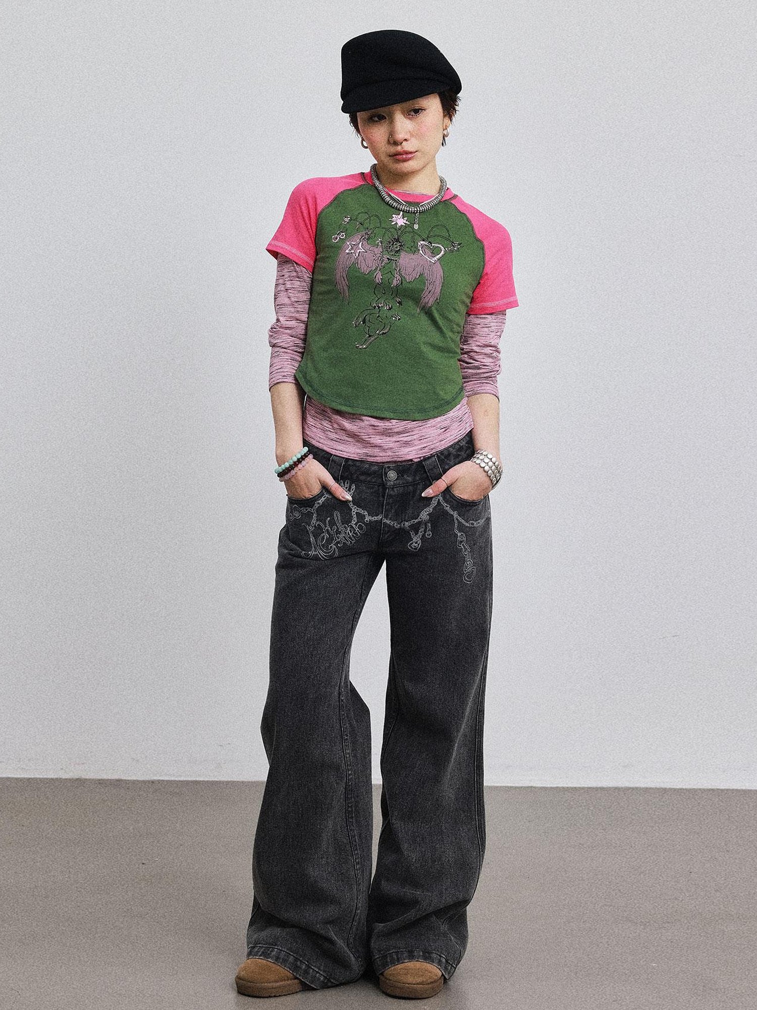 Achihara Icarus Sleeve Tee Sun Sea Colorblock