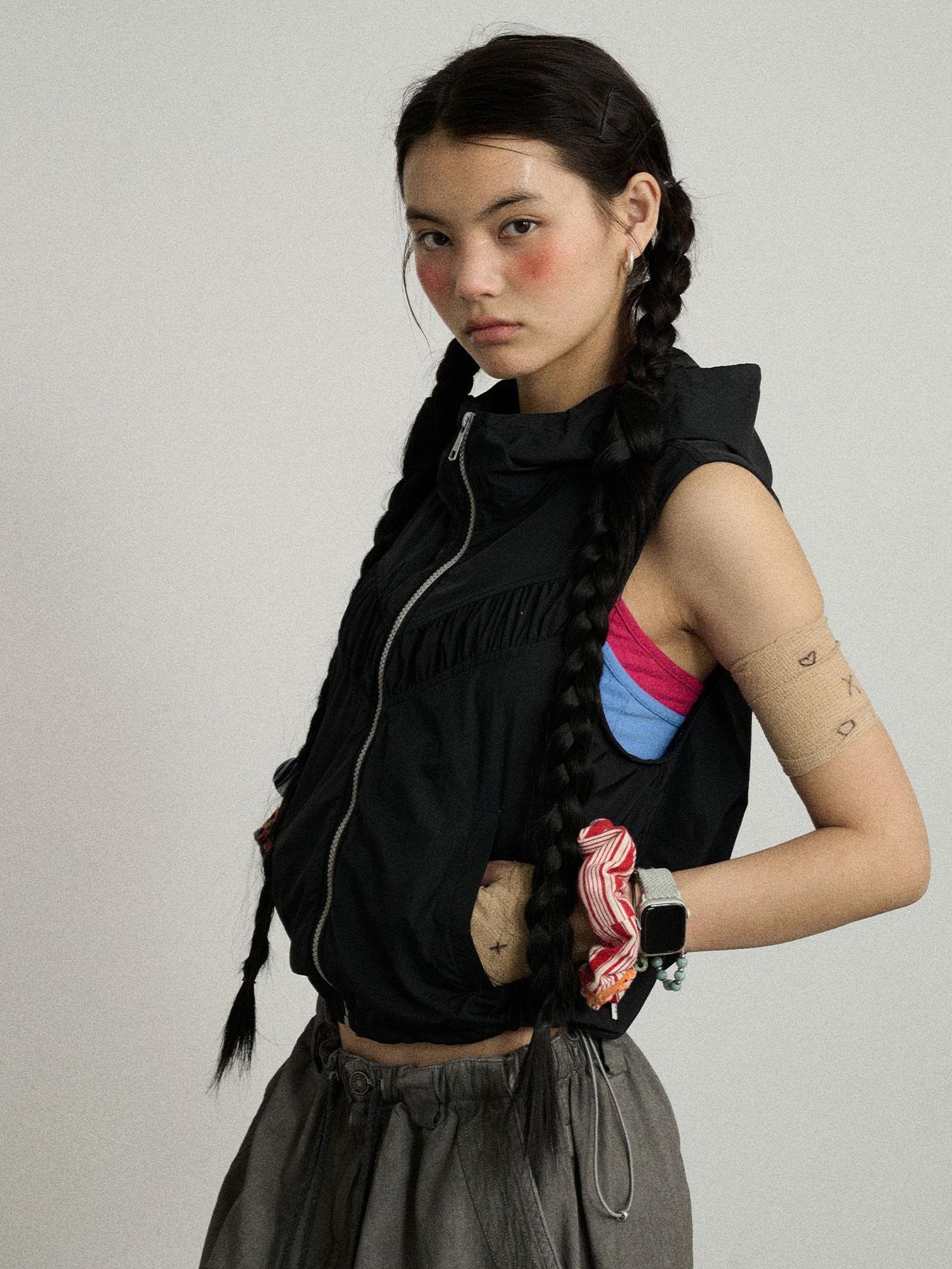 Achihara Ice Sunproof Sleeveless Hoodie