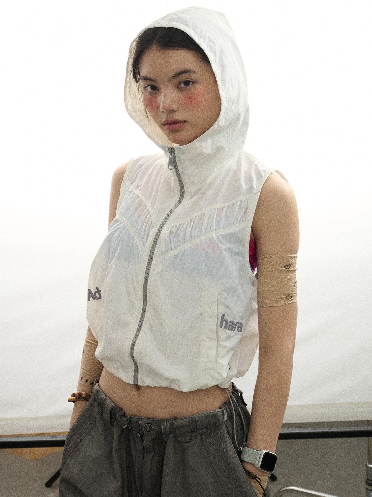 Achihara Ice Sunproof Sleeveless Hoodie