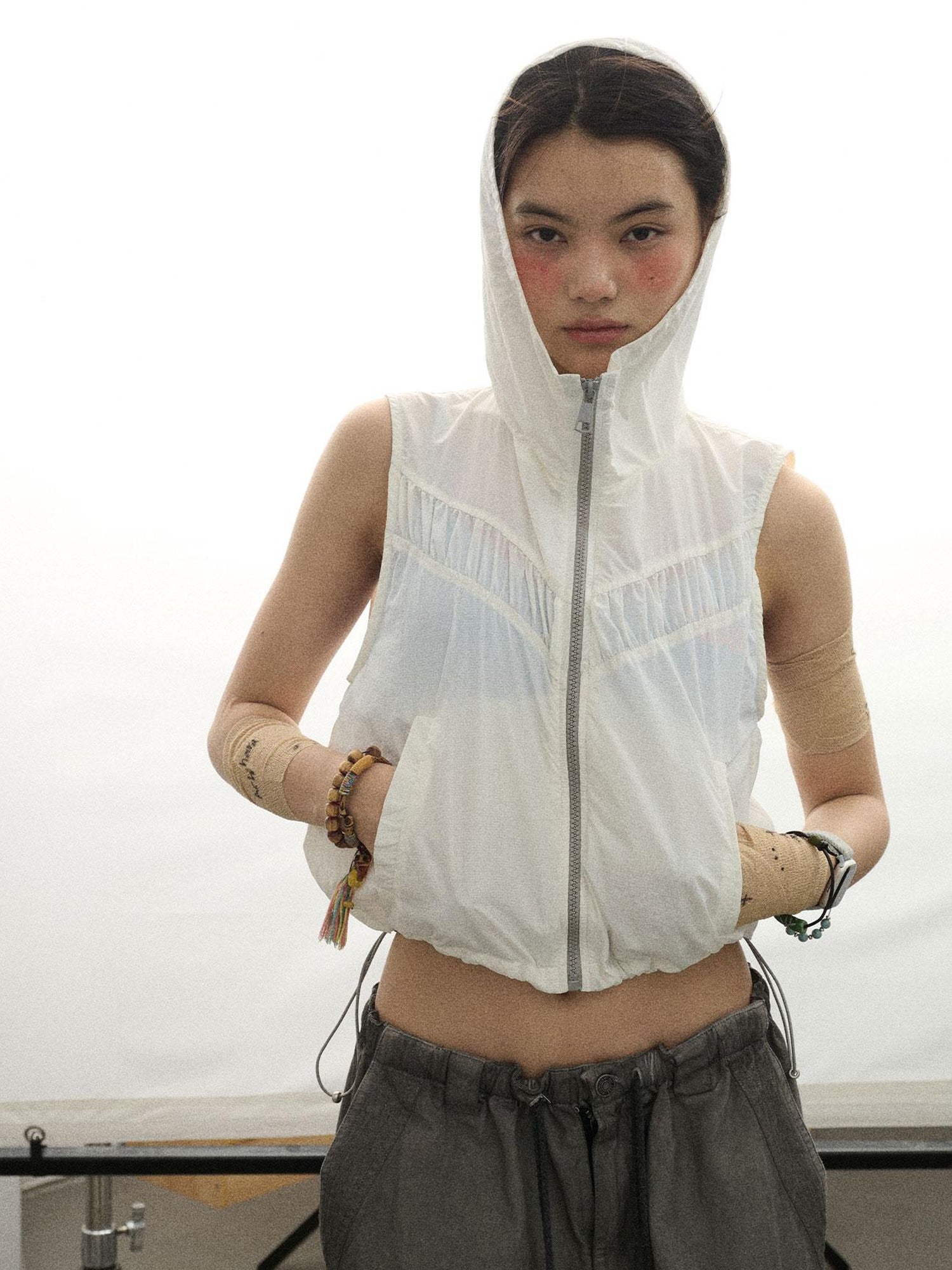 Achihara Ice Sunproof Sleeveless Hoodie