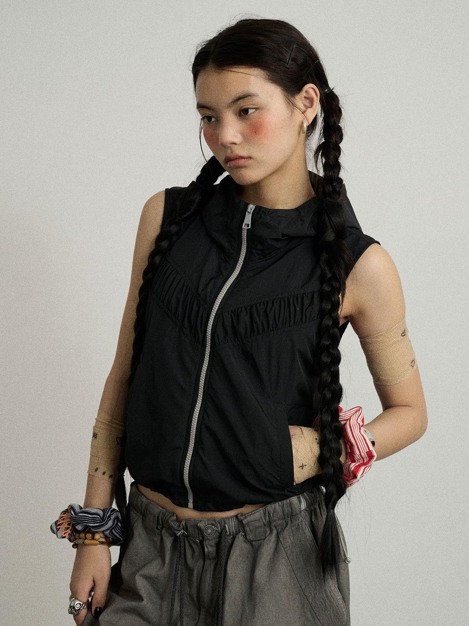 Achihara Ice Sunproof Sleeveless Hoodie