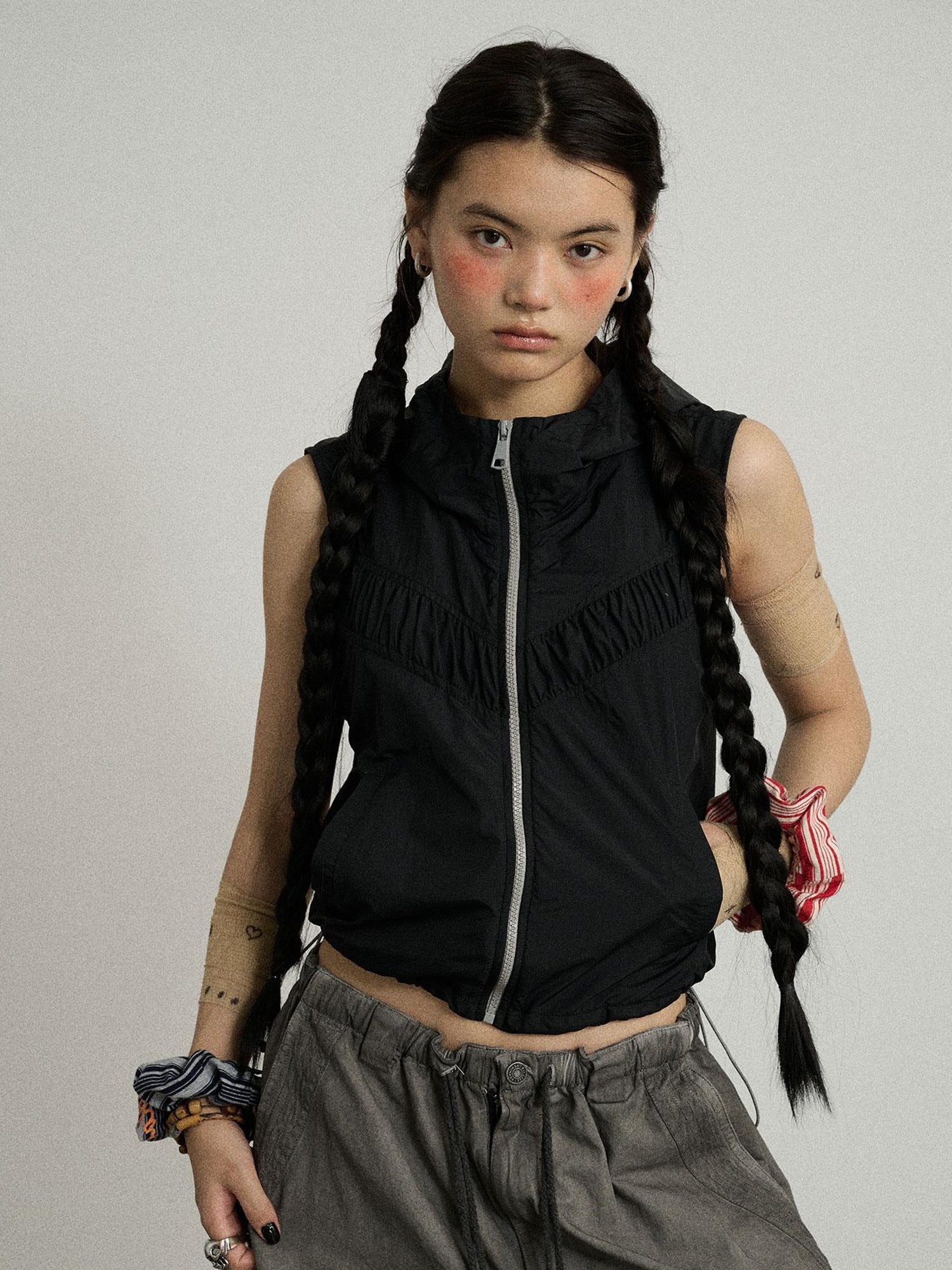 Achihara Ice Sunproof Sleeveless Hoodie