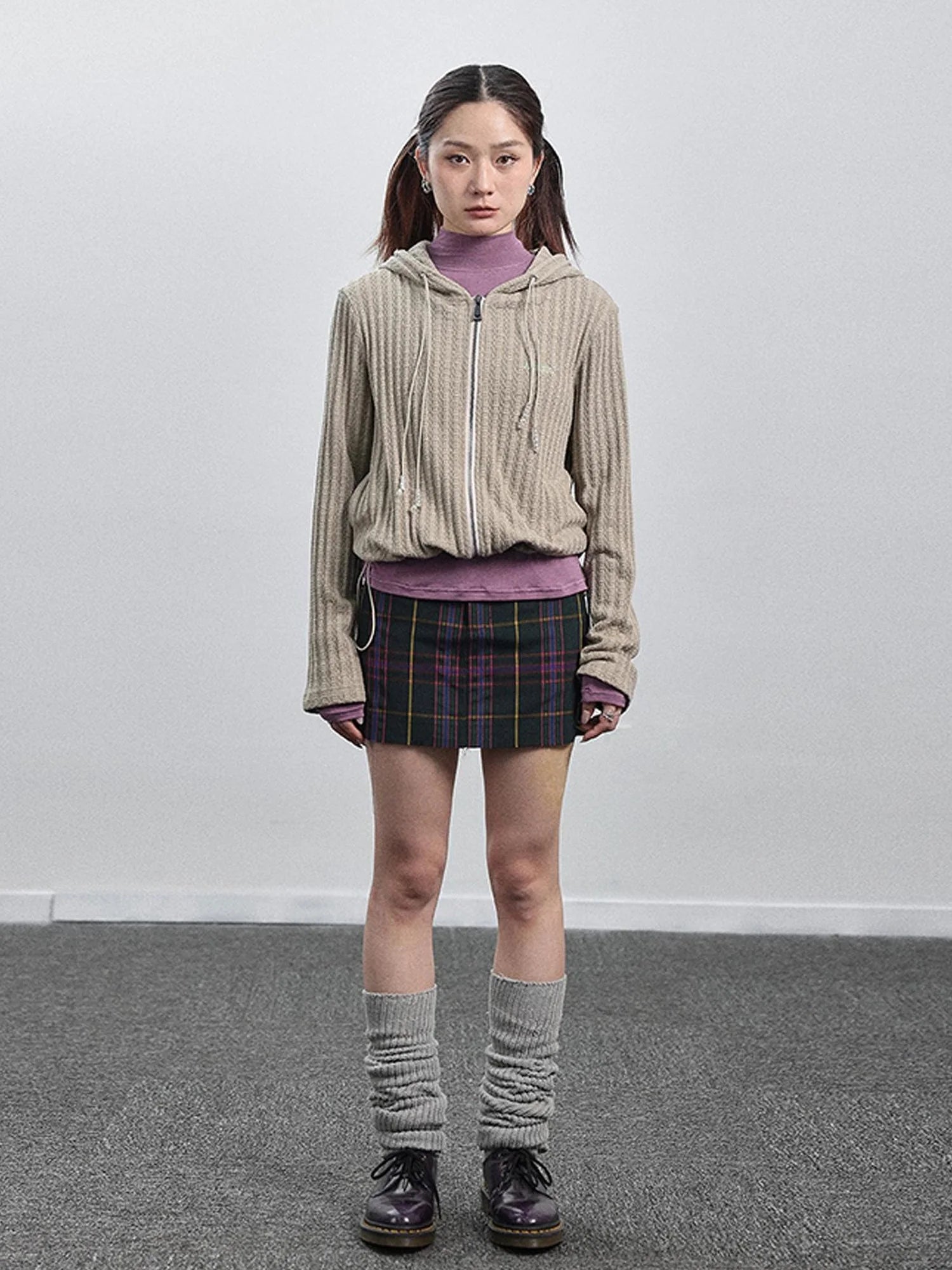 Imagine Inspired Grid Shirt & Pencil Skirt Set