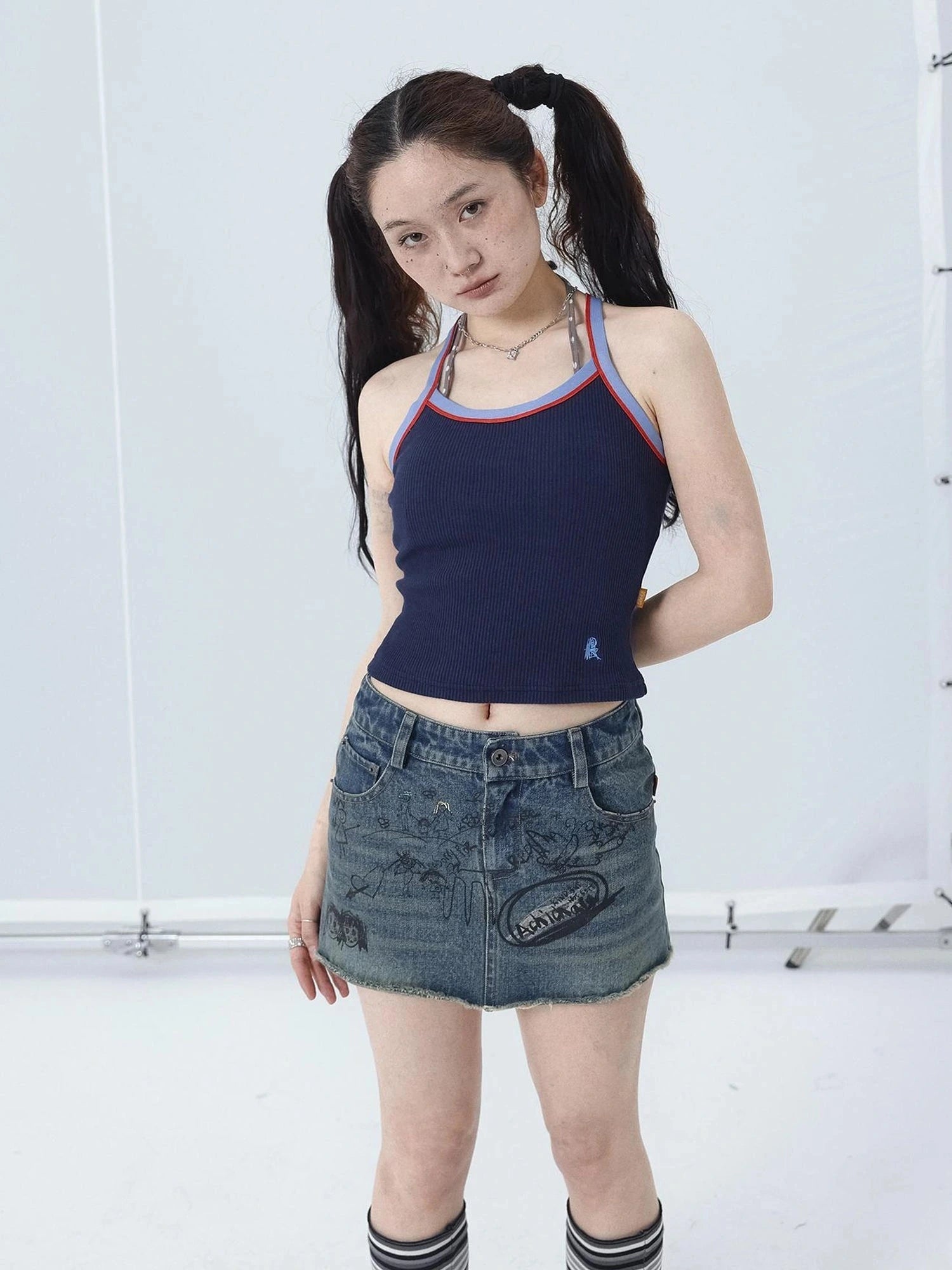 Japanese Style Strapless Crop Top