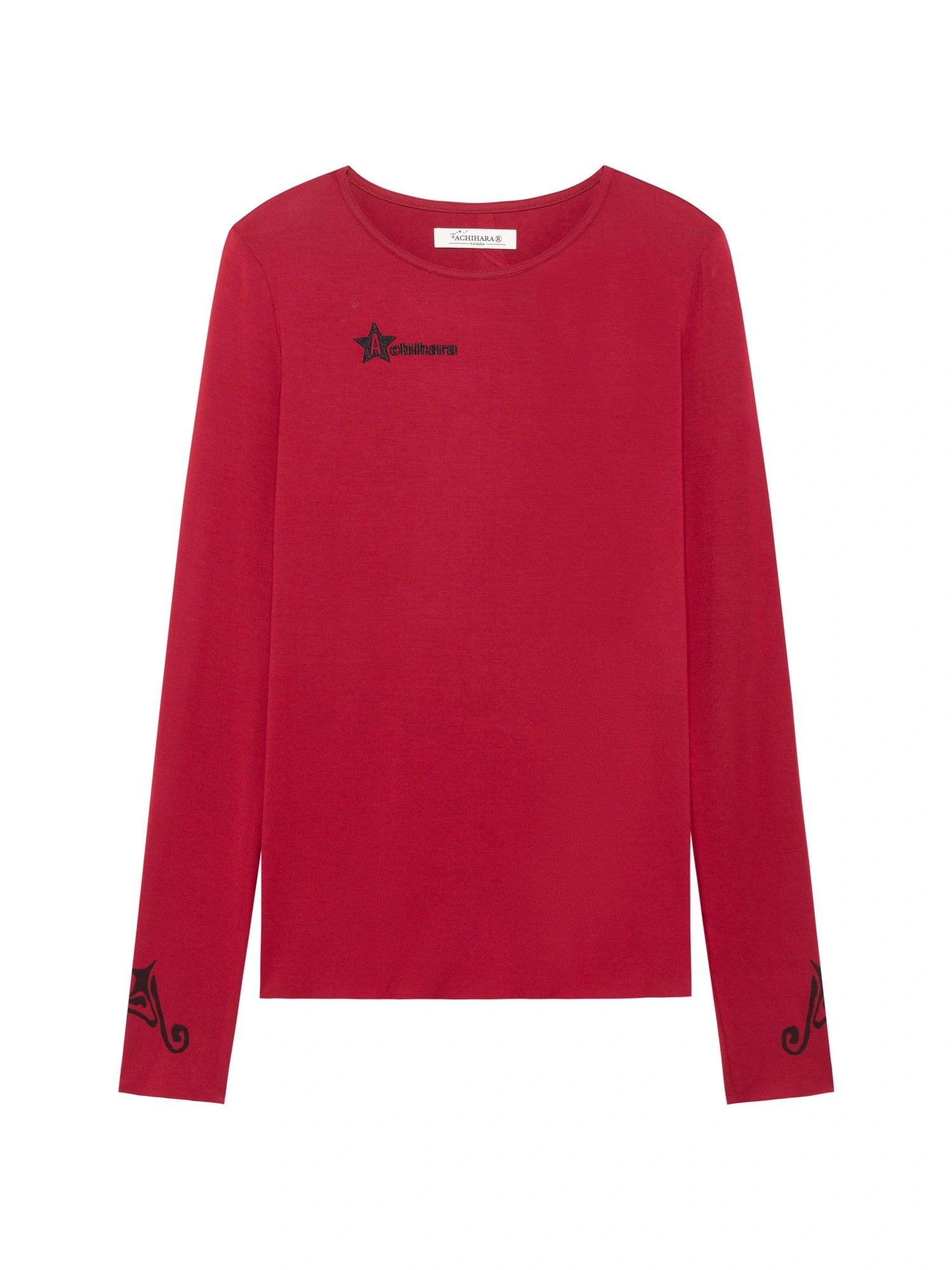 Jelly V-Neck T-Shirt Long-Sleeve Four Color Modal Women Fall Top