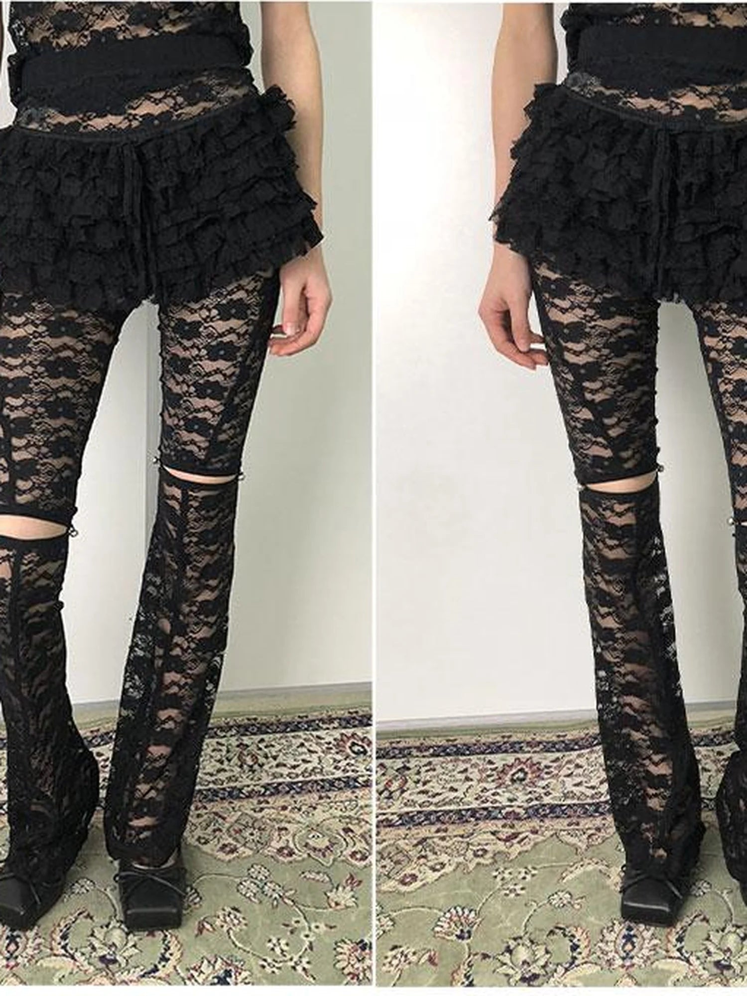 Layered Lace A-Line Mini Skirt