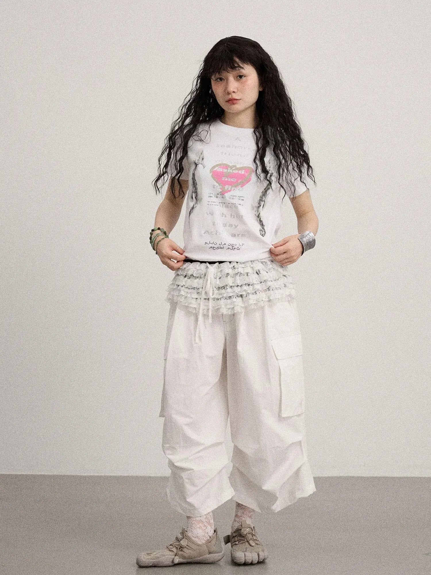 Lazy Point Casual Pleated Wide Leg Pants