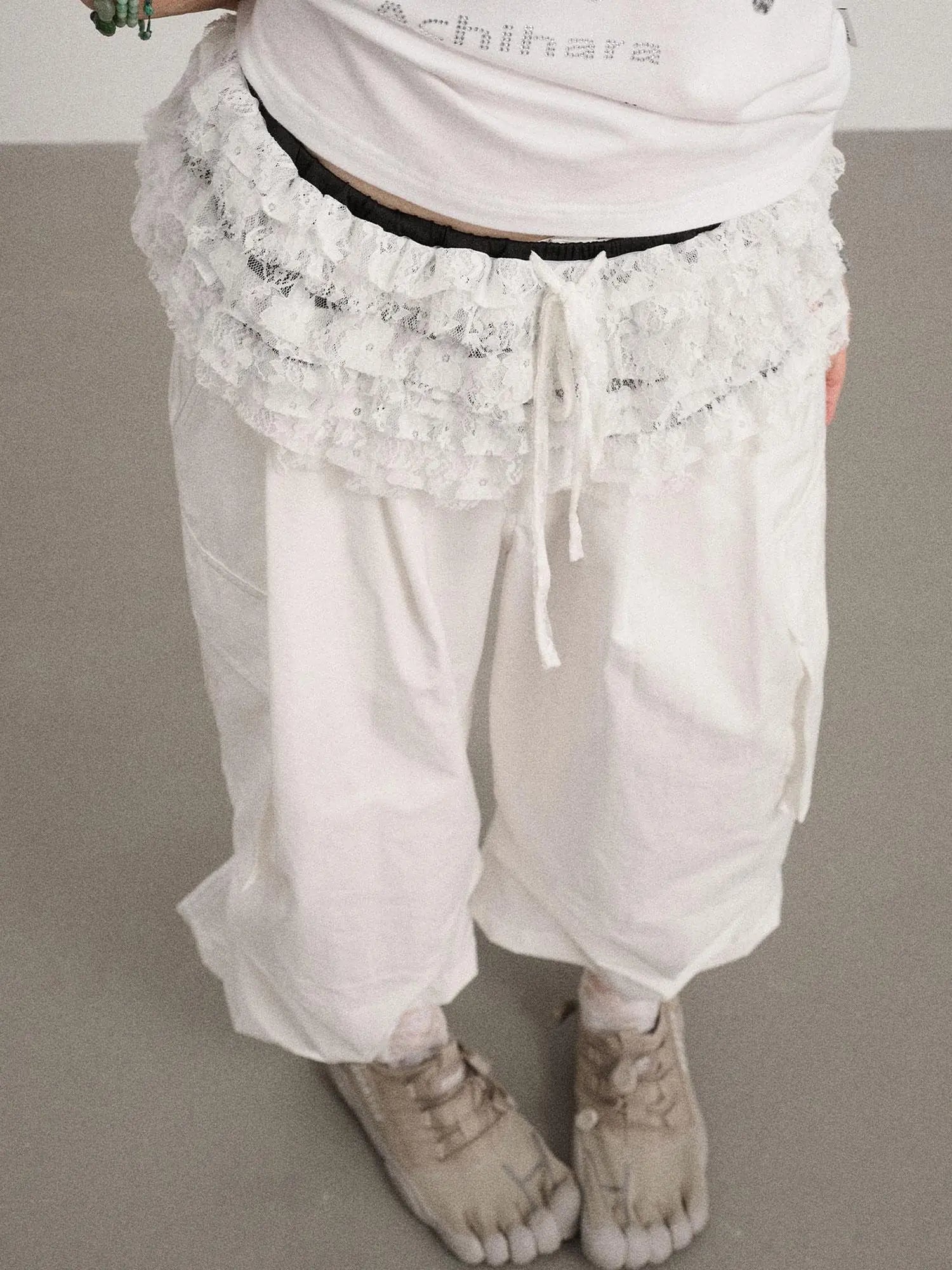 Lazy Point Casual Pleated Wide Leg Pants