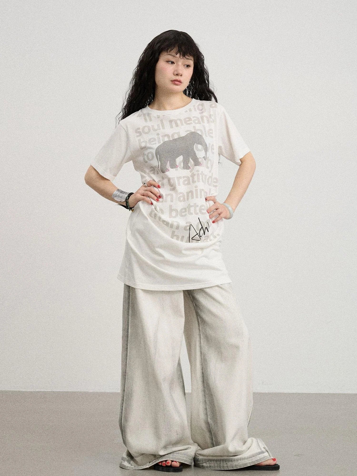 Little Elephant Soul Cotton T Shirt Dress
