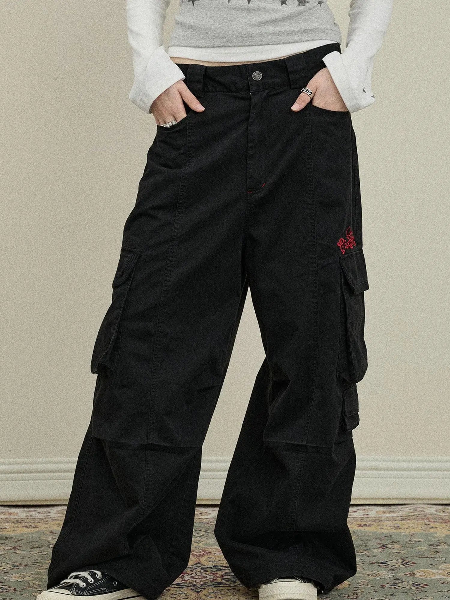 Loose Fit Denim Overalls 2025 Autumn New Drop Leg Trousers