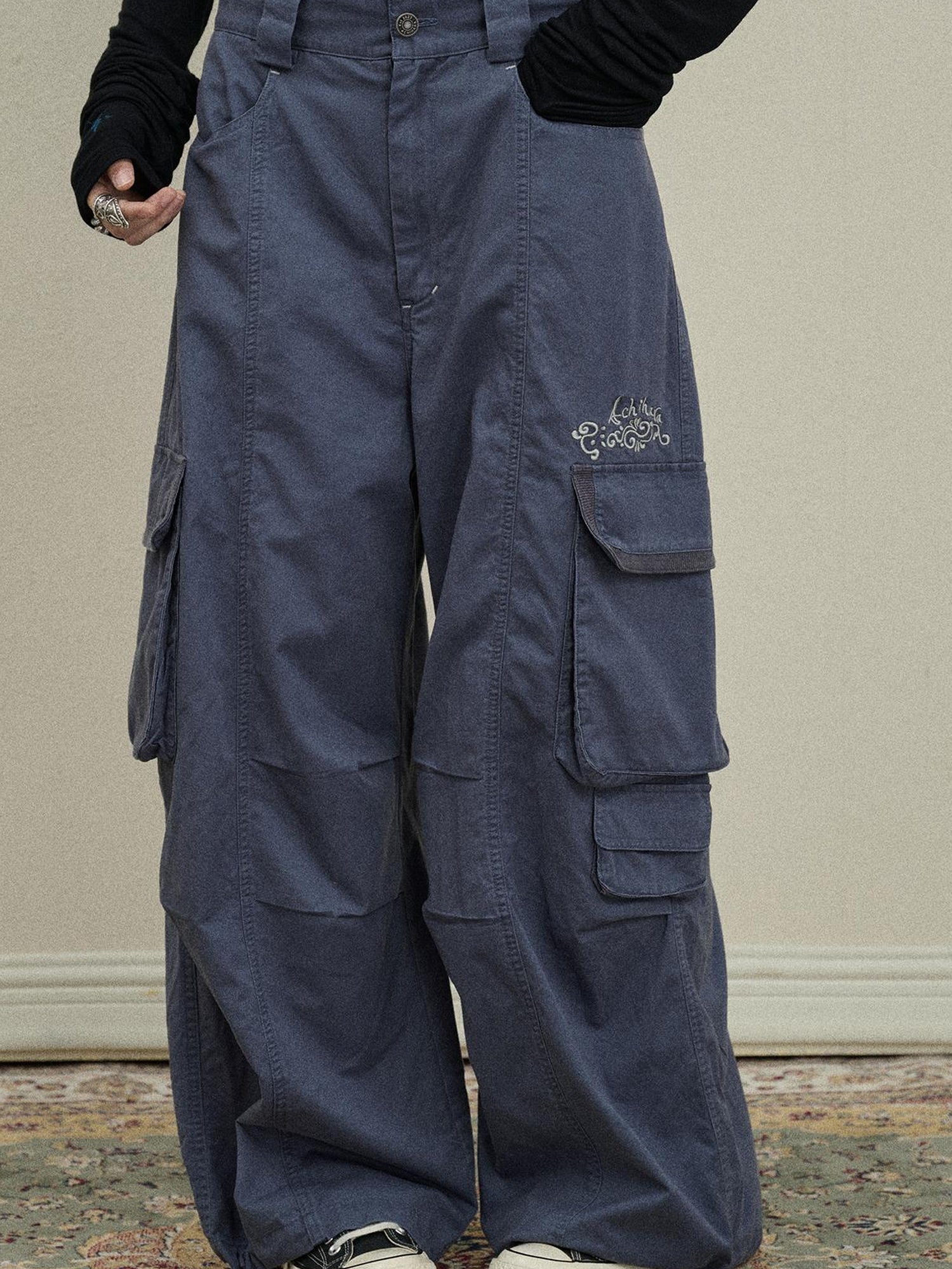 Update Achihara Loose Fit Denim Overalls 2025 Autumn New Drop Leg Trousers