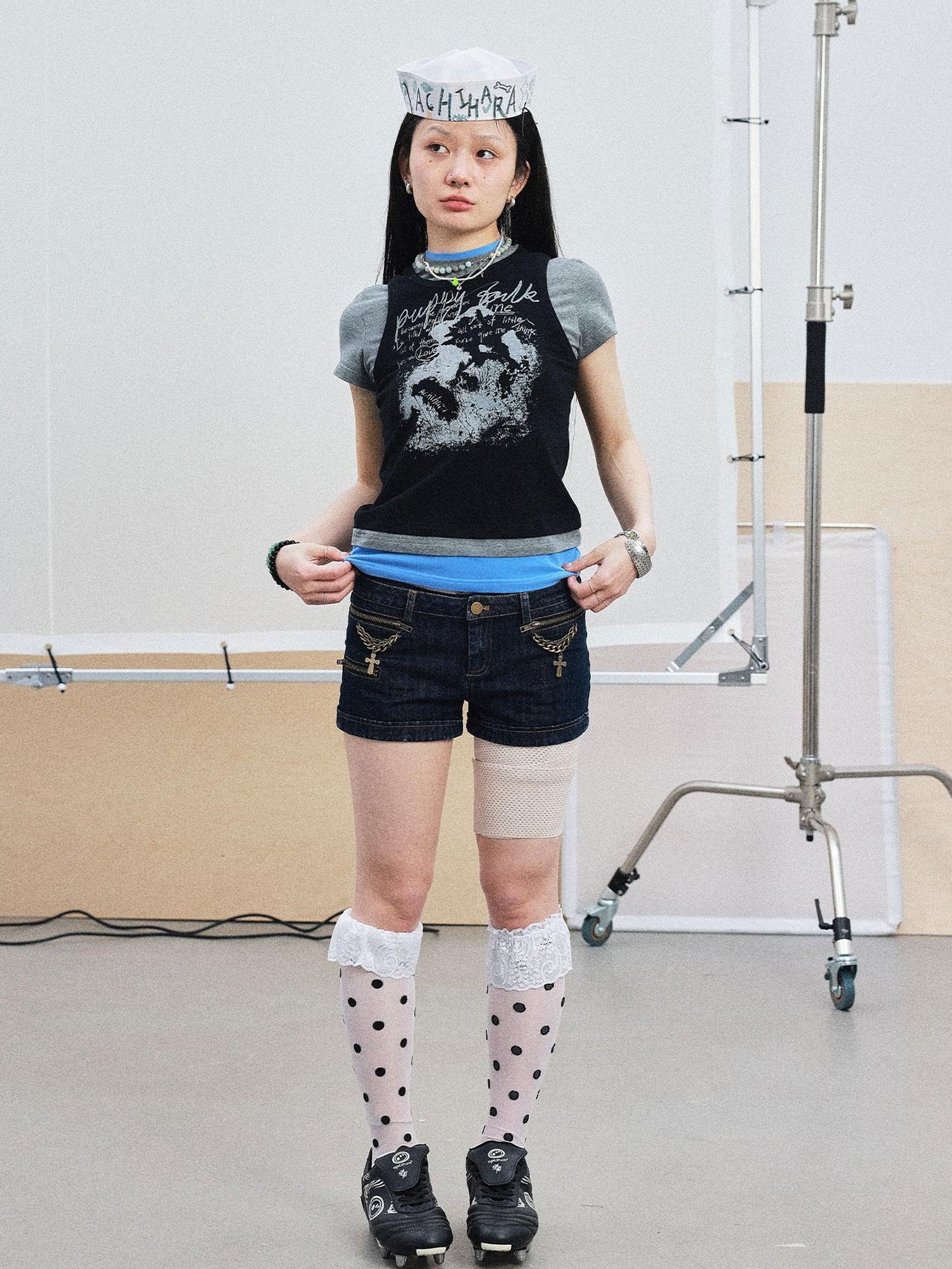 Achihara Lukasi Super Low-Rise Denim Hot Shorts