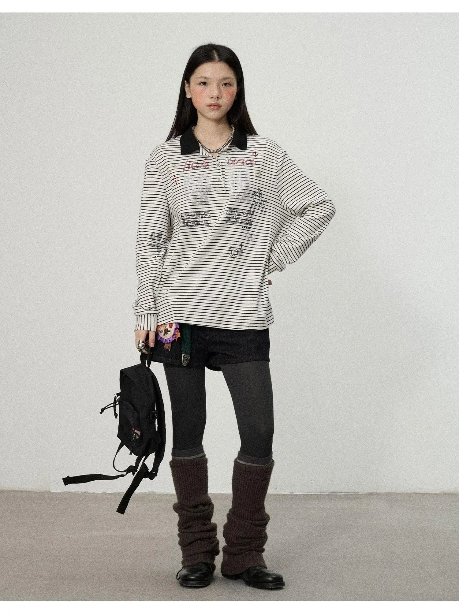 Matata 2.0 Stripe Polo Shirt Relaxed Fit Cotton Blend