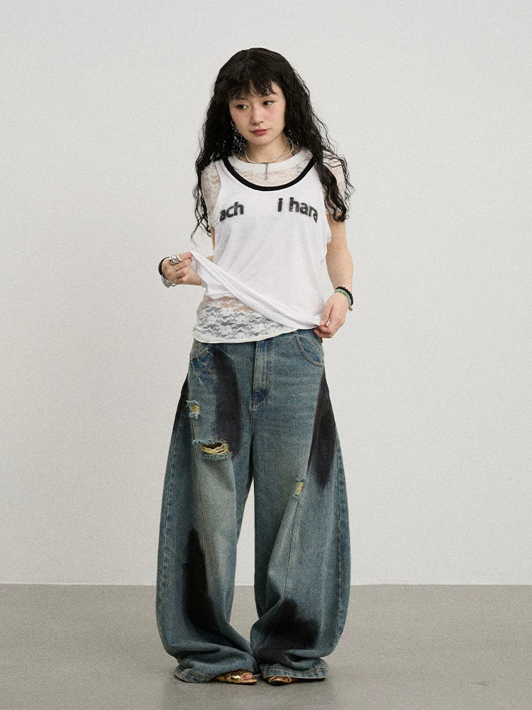 Achihara Melting Ice V-Neck Slip Top-2