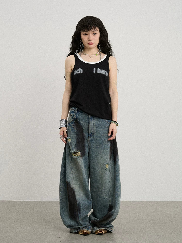 Achihara Melting Ice V-Neck Slip Top-4