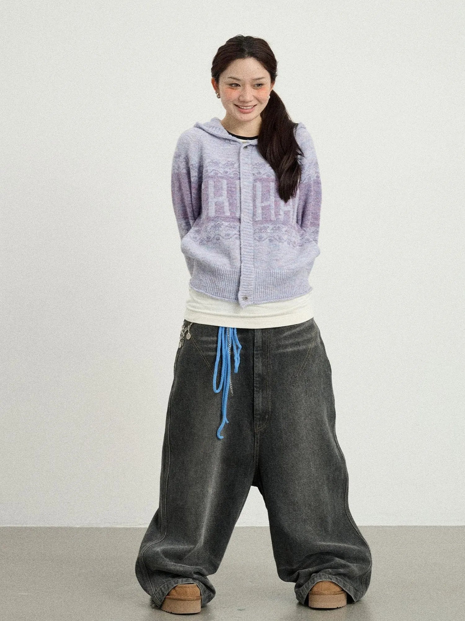 Milk Tea Hoodie Knit Sweater