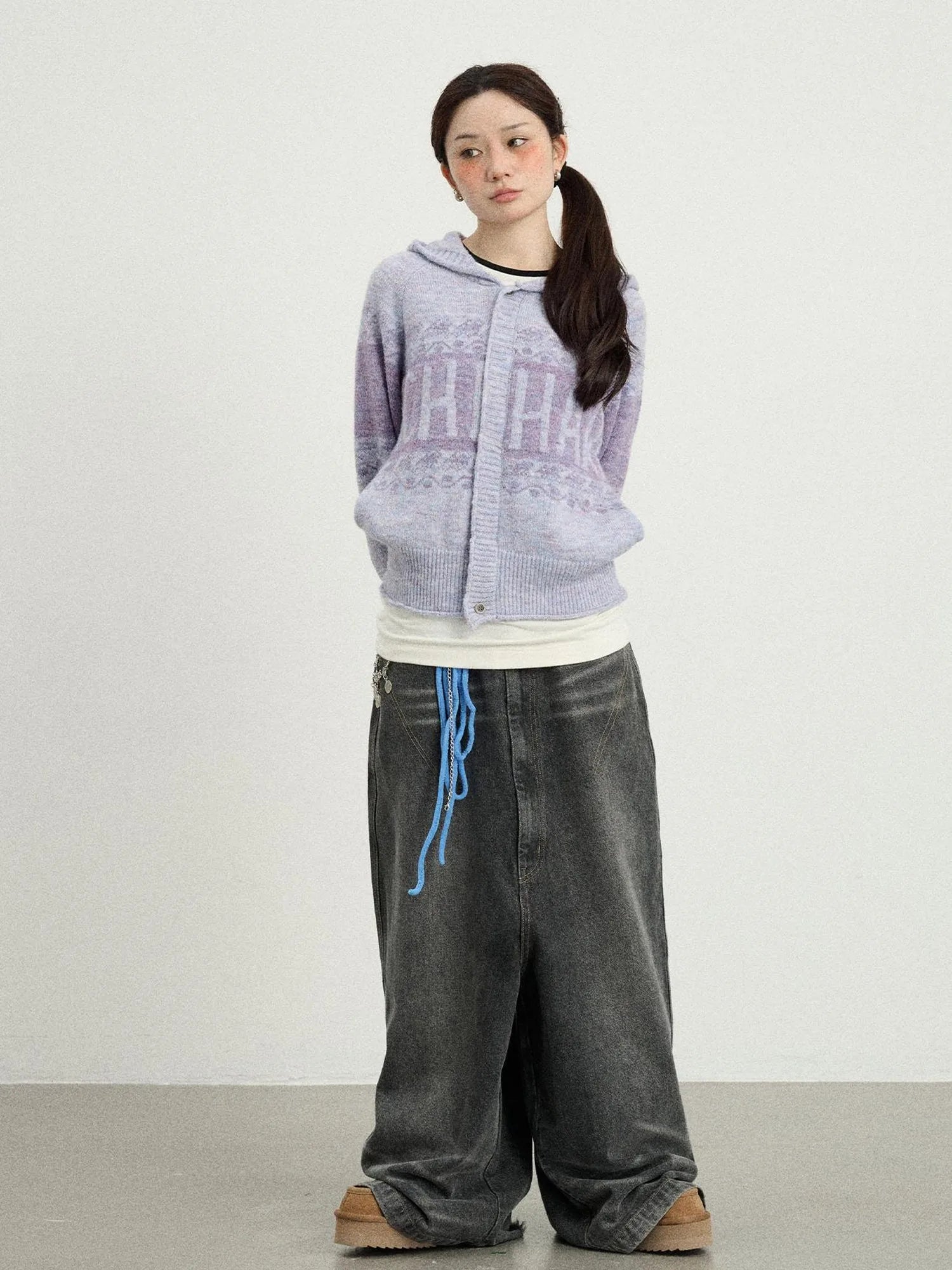 Milk Tea Hoodie Knit Sweater