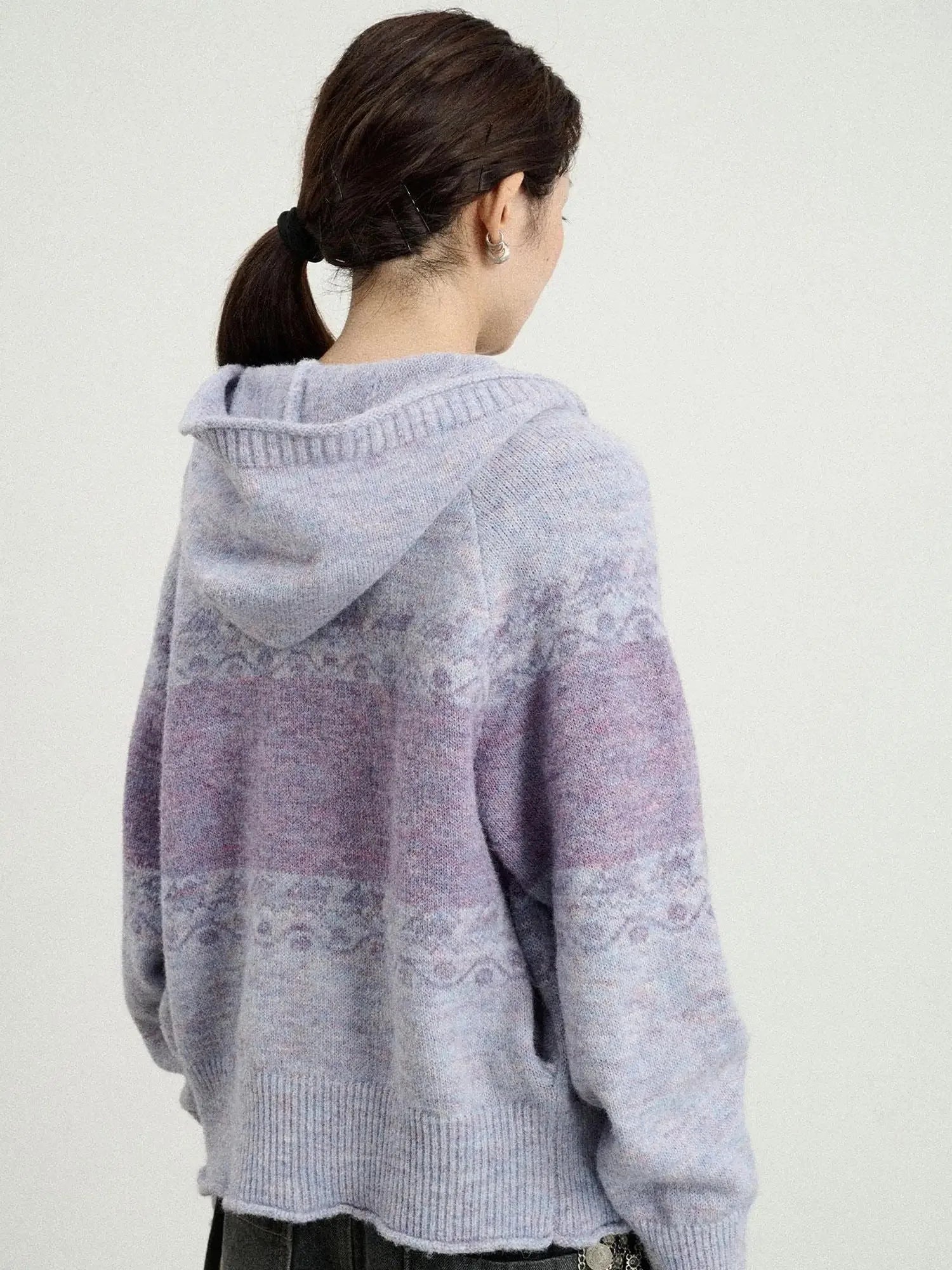 Milk Tea Hoodie Knit Sweater