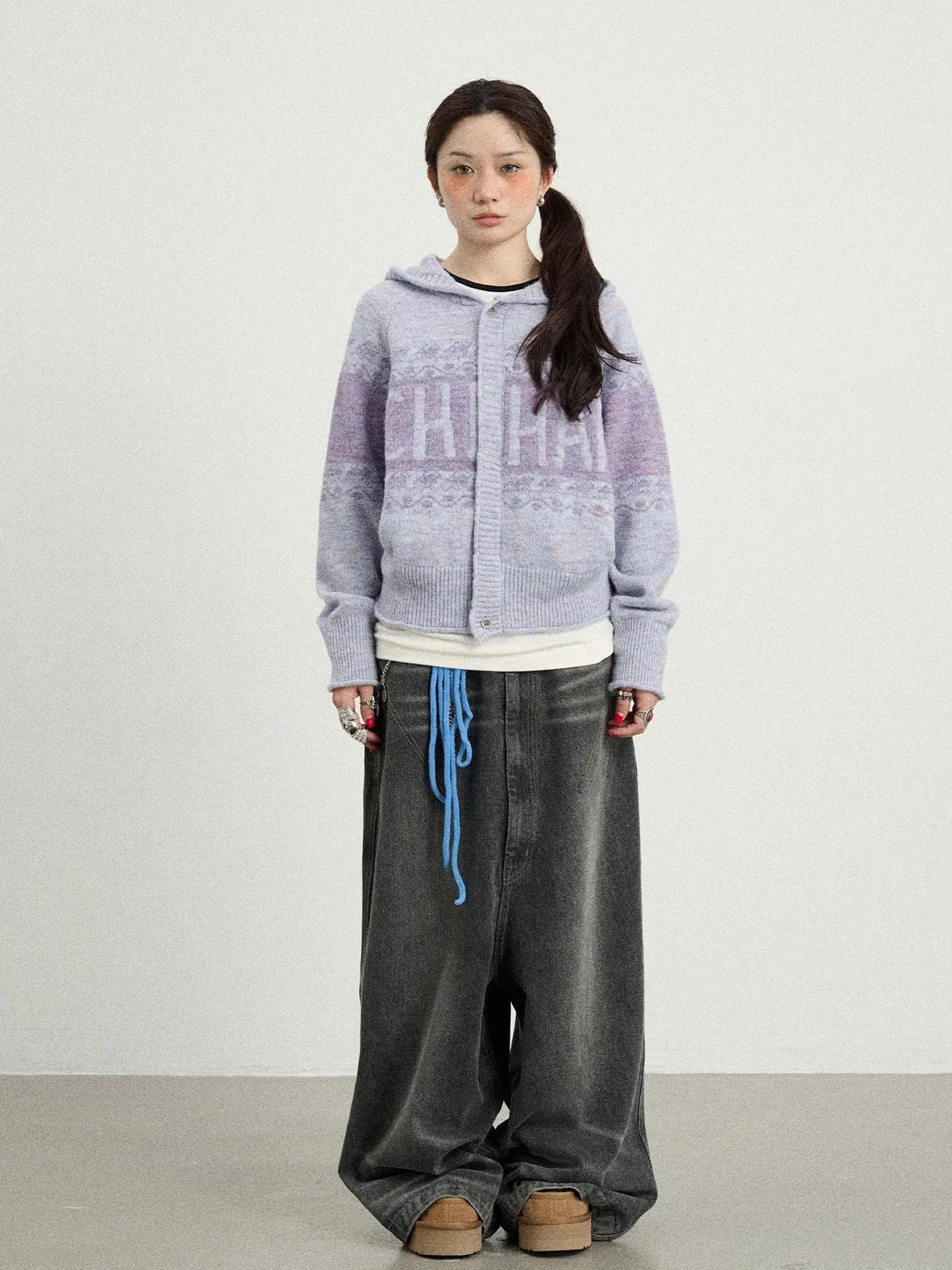 Milk Tea Hoodie Knit Sweater
