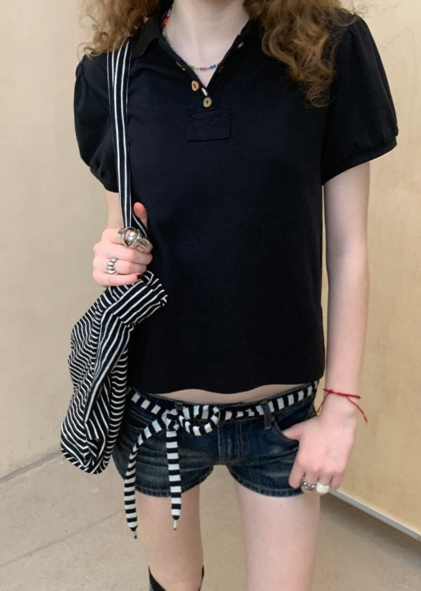 Achihara_Minimalist_Puff_Sleeve_Polo_Women&