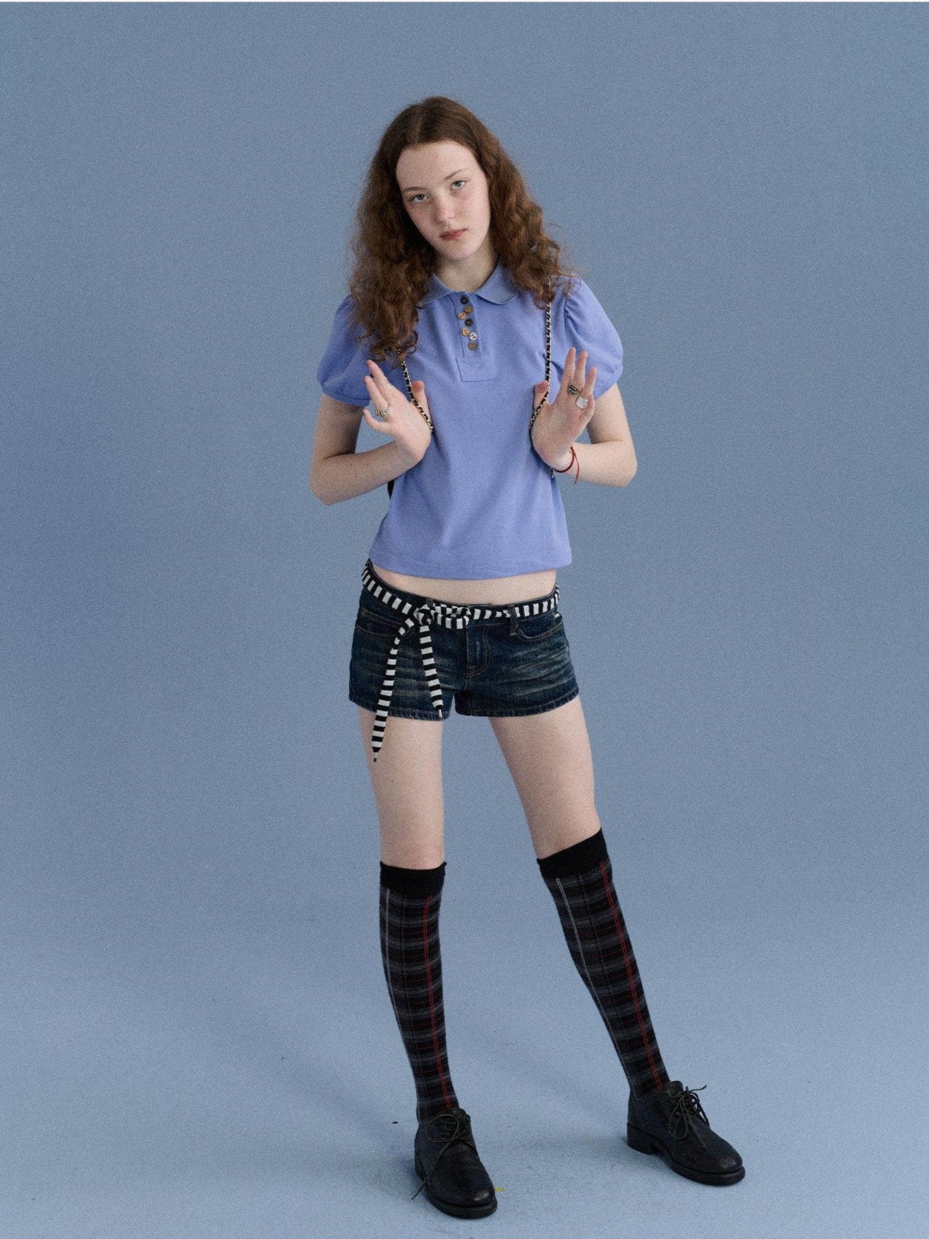 Achihara Minimalist Puff Sleeve Polo Women&