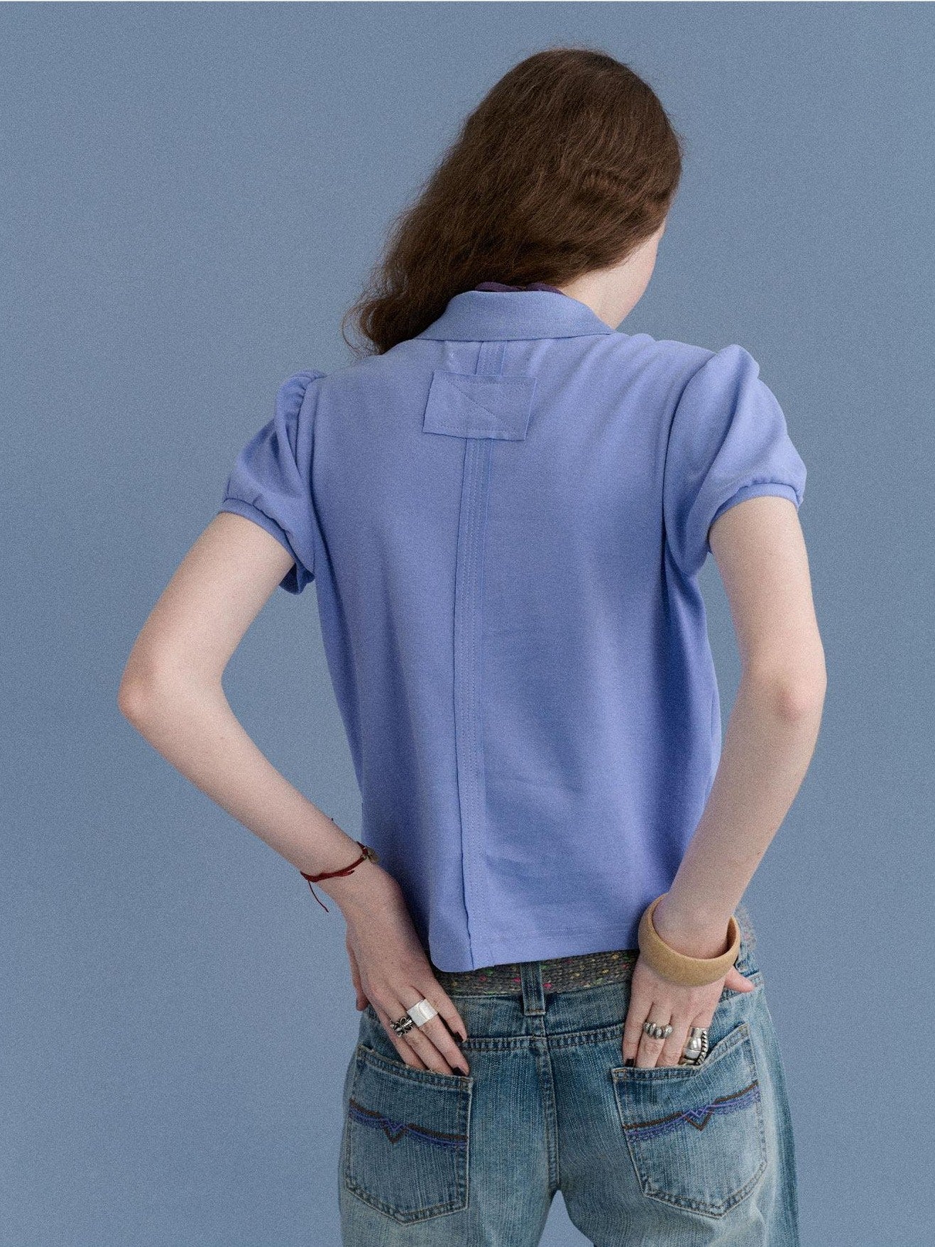 Achihara Minimalist Puff Sleeve Polo Women&