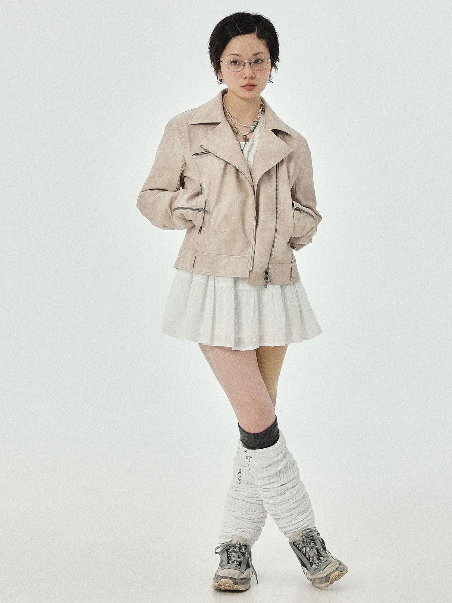 Achihara Minnie S Vintage Pu Leather Jacket