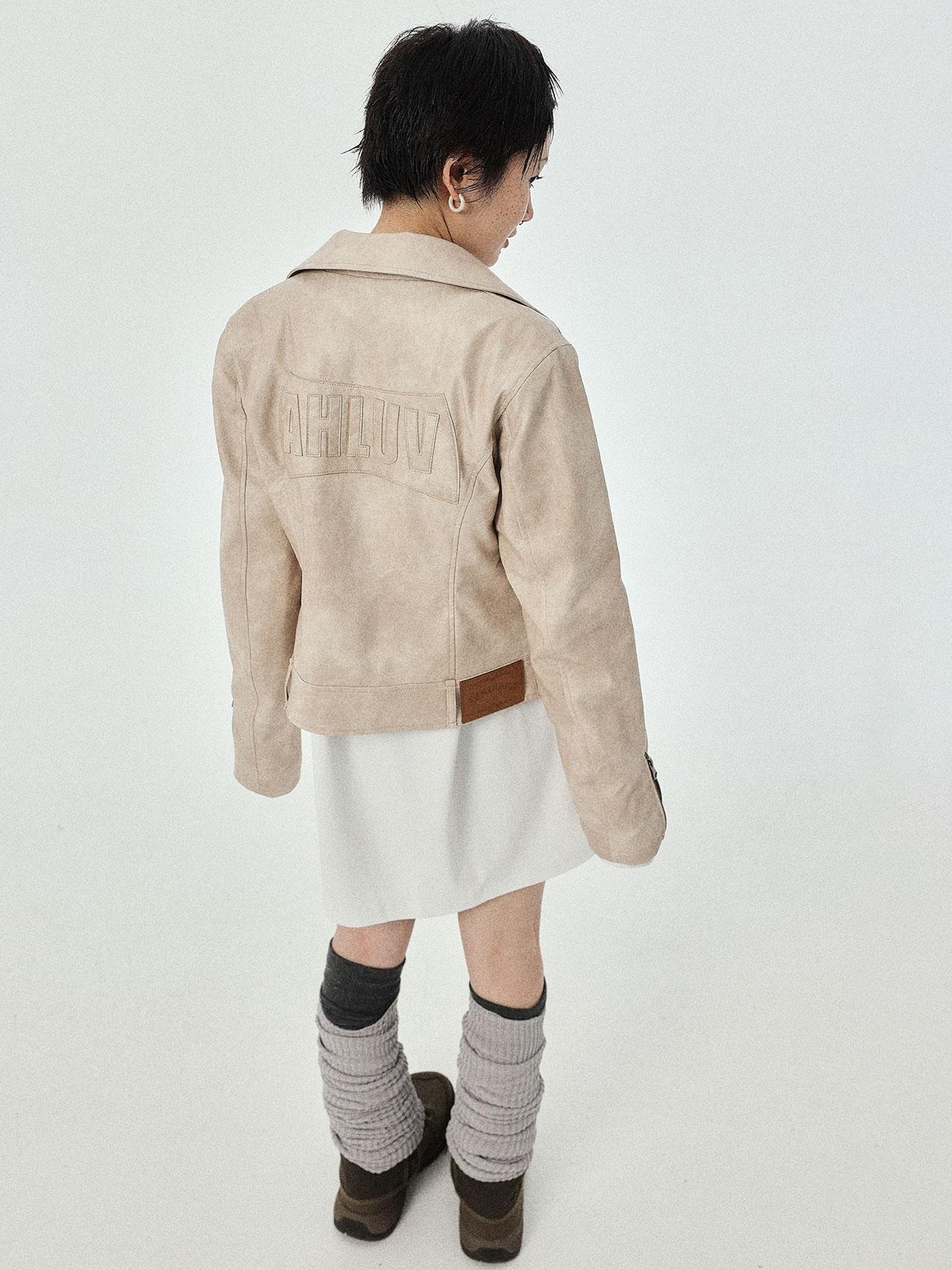 Achihara Minnie S Vintage Pu Leather Jacket
