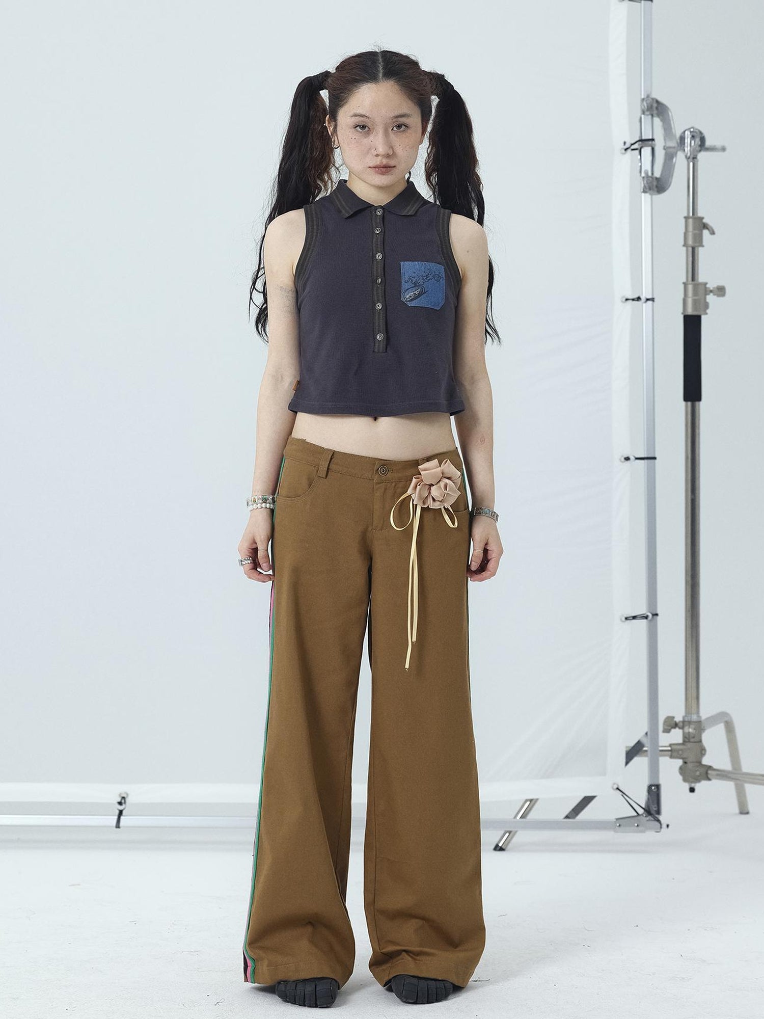 Achihara Missy Hilton Relaxed Wide Leg Trousers
