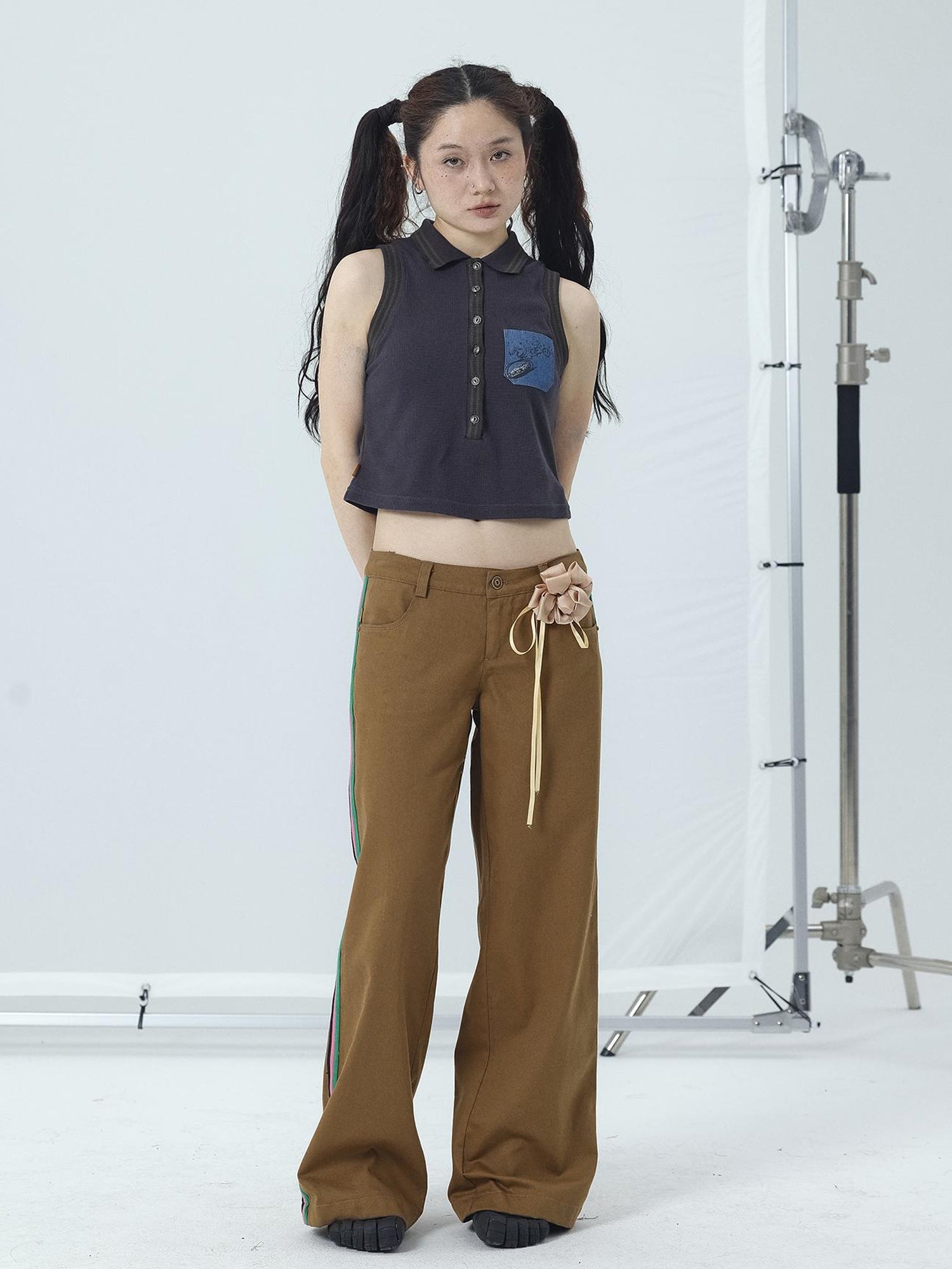 Achihara Missy Hilton Relaxed Wide Leg Trousers