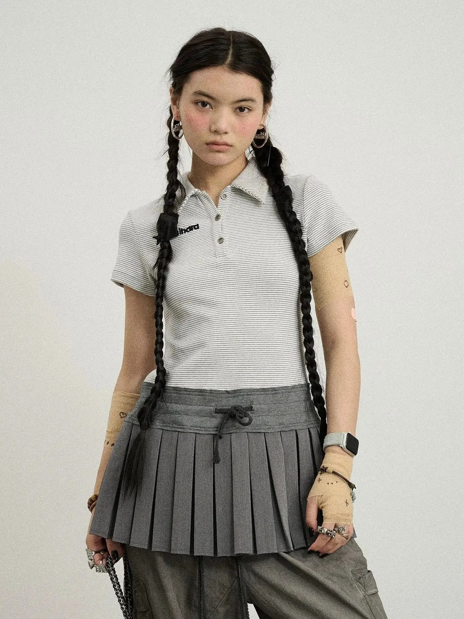 Nerd Skirt Pleated Polo Dress
