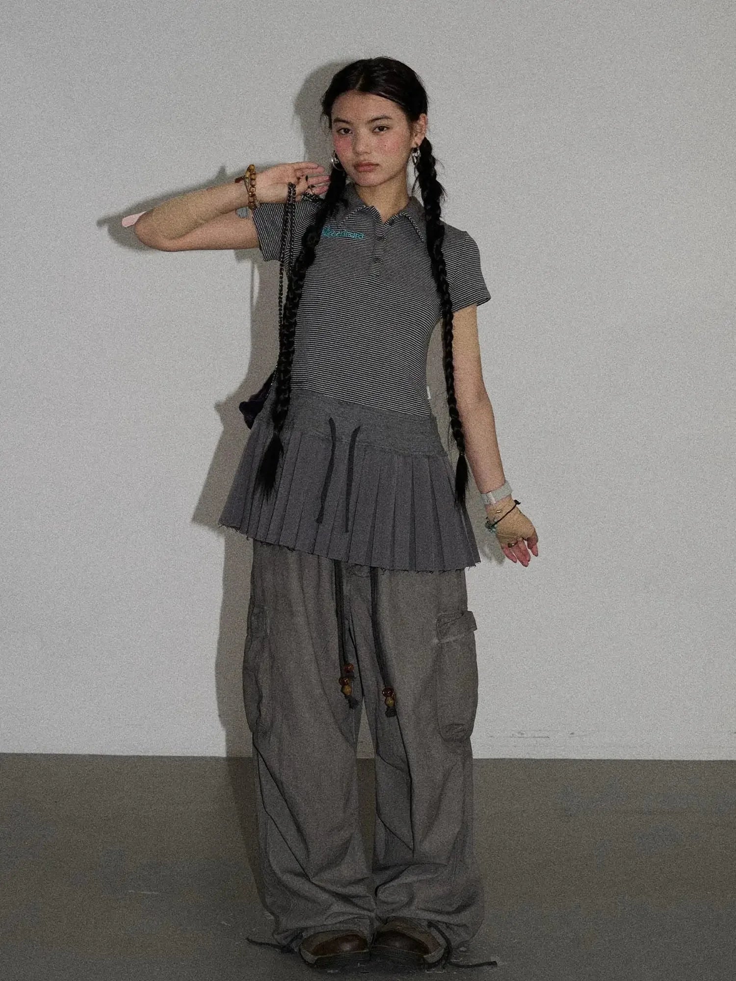 Nerd Skirt Pleated Polo Dress