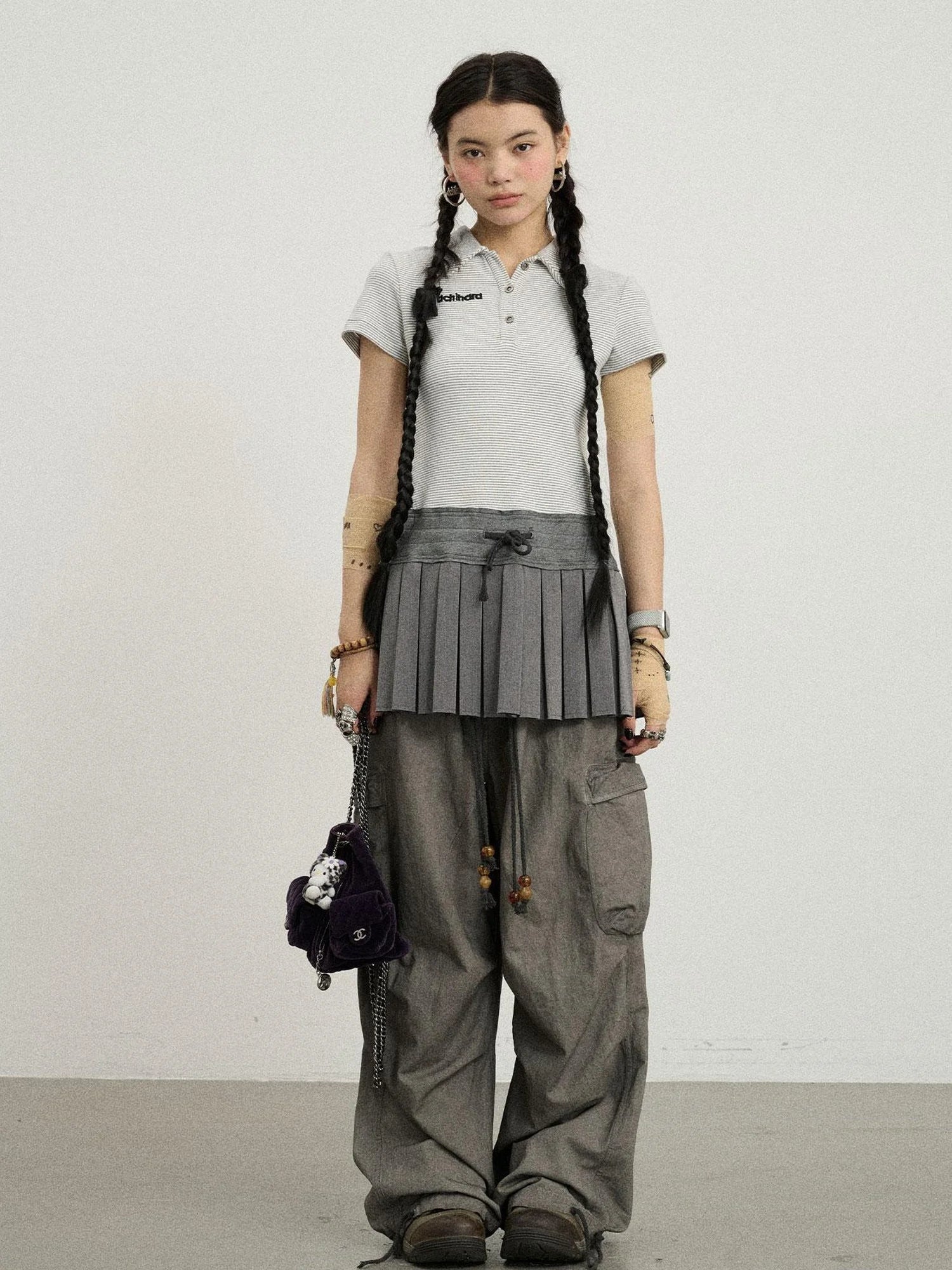 Nerd Skirt Pleated Polo Dress