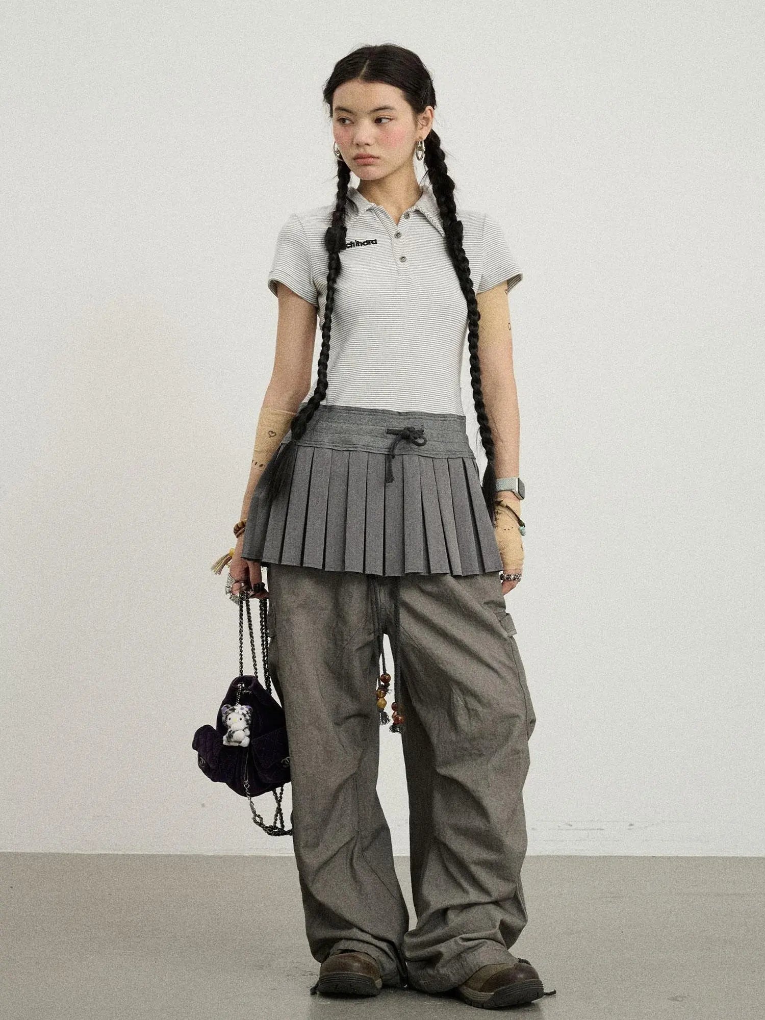 Nerd Skirt Pleated Polo Dress