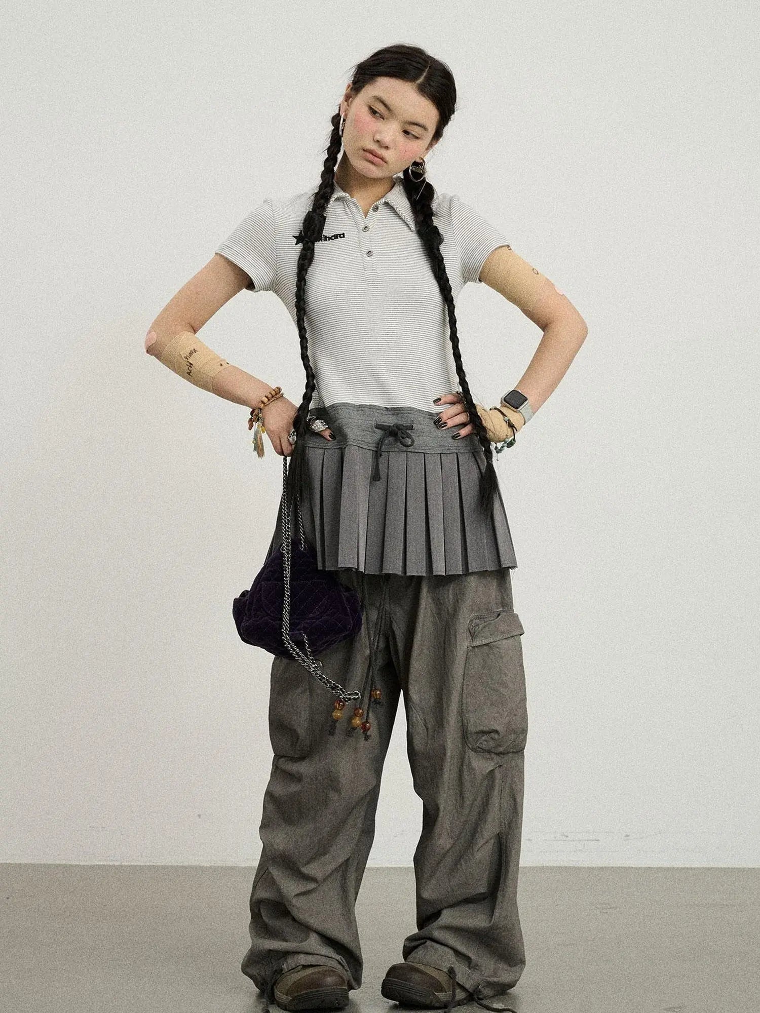 Nerd Skirt Pleated Polo Dress