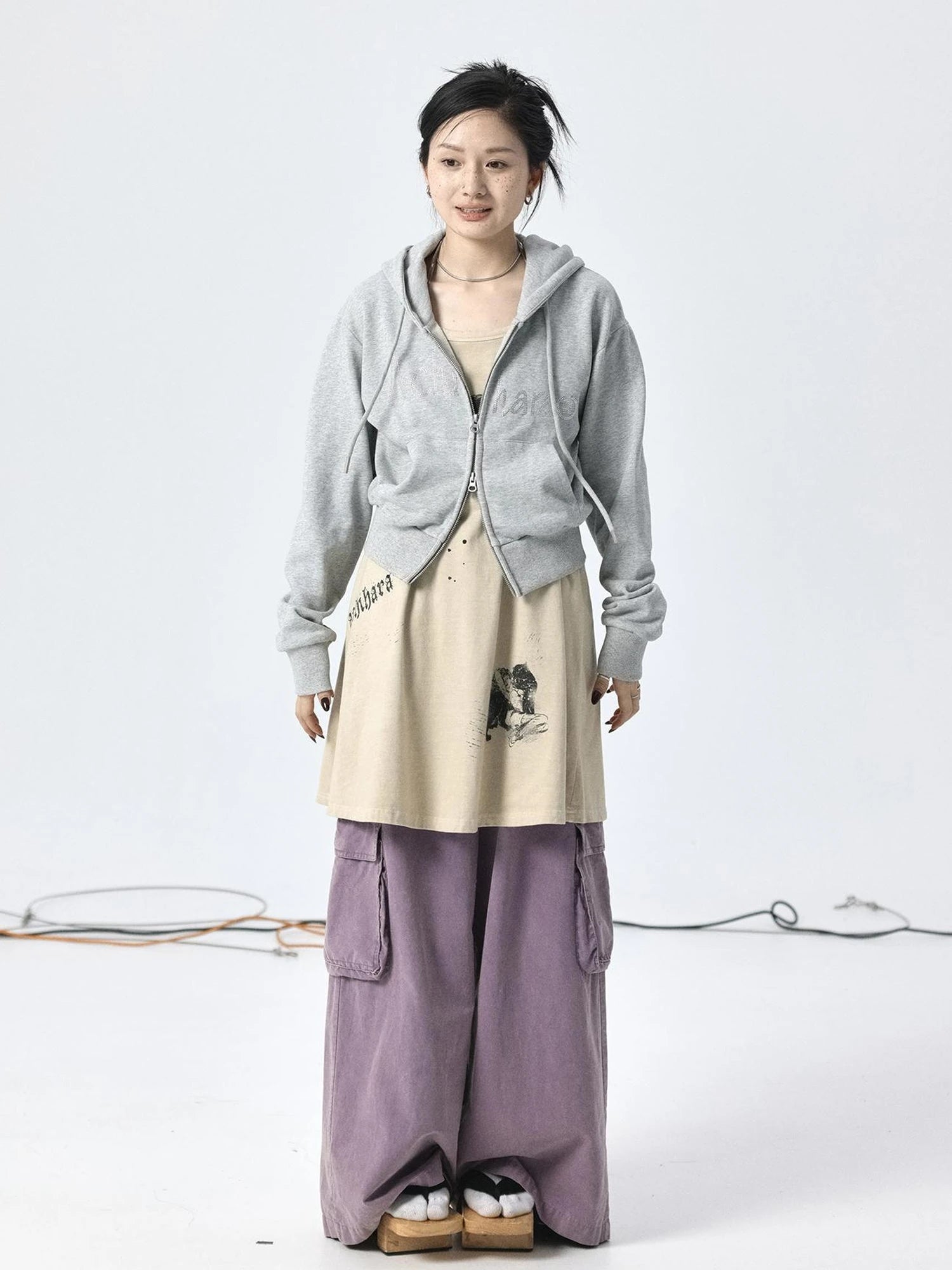 Oxidized Soap Flake A Line Hooded Sundress