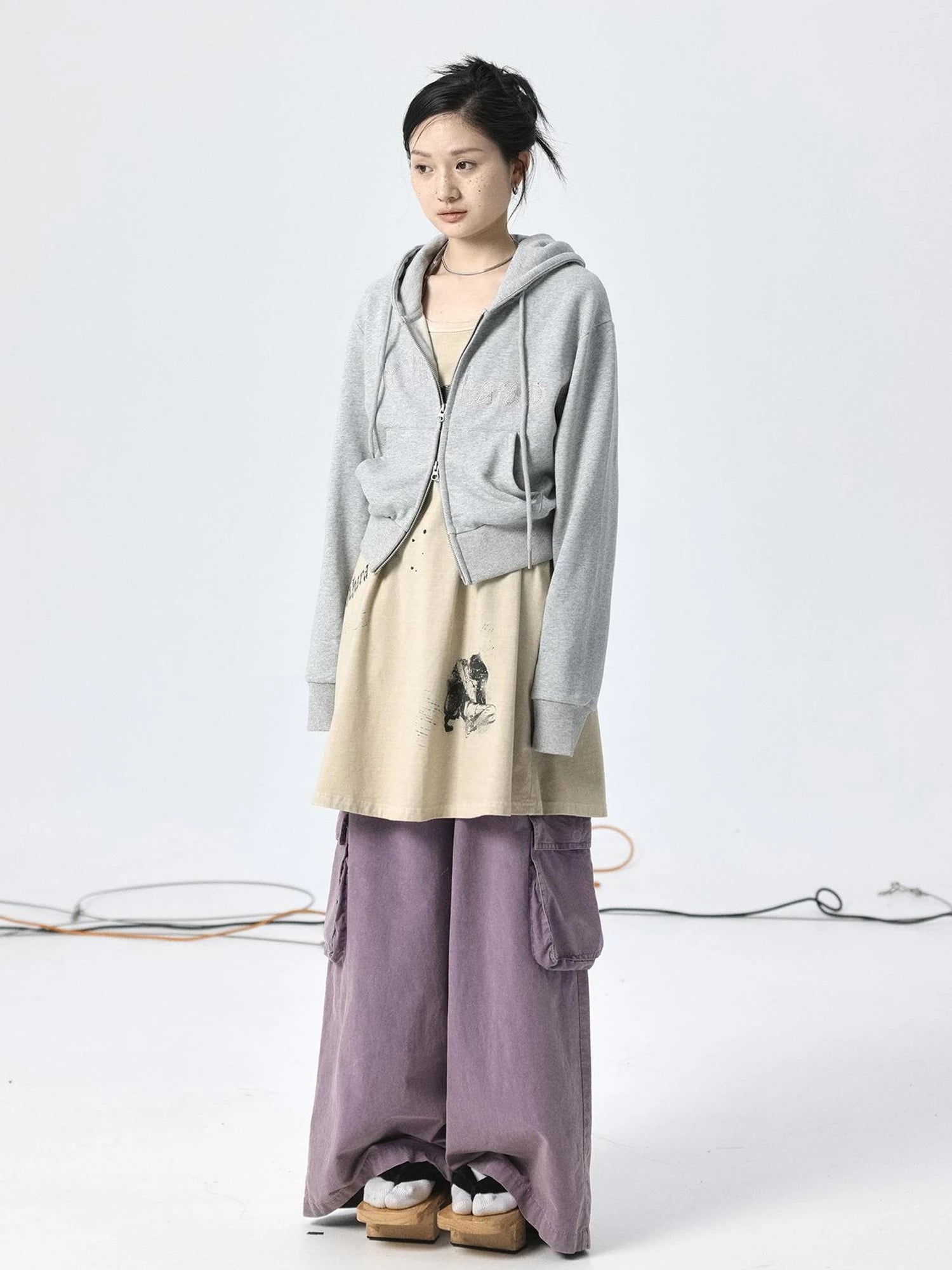 Oxidized Soap Flake A Line Hooded Sundress