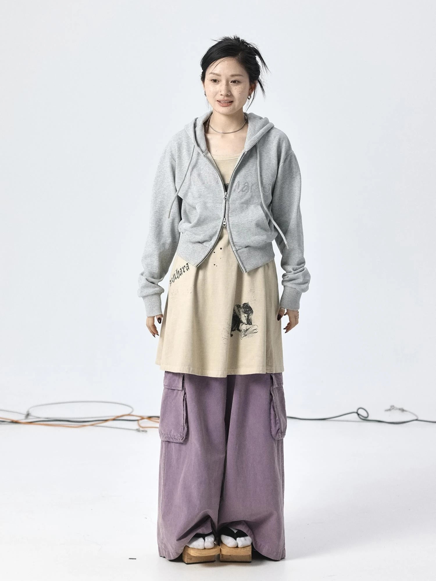 Oxidized Soap Flake A Line Hooded Sundress